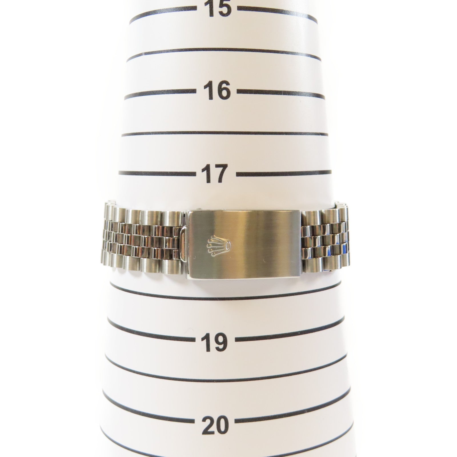ROLEX Datejust 18K白金/不鏽鋼手錶自動機芯銀色#18cm