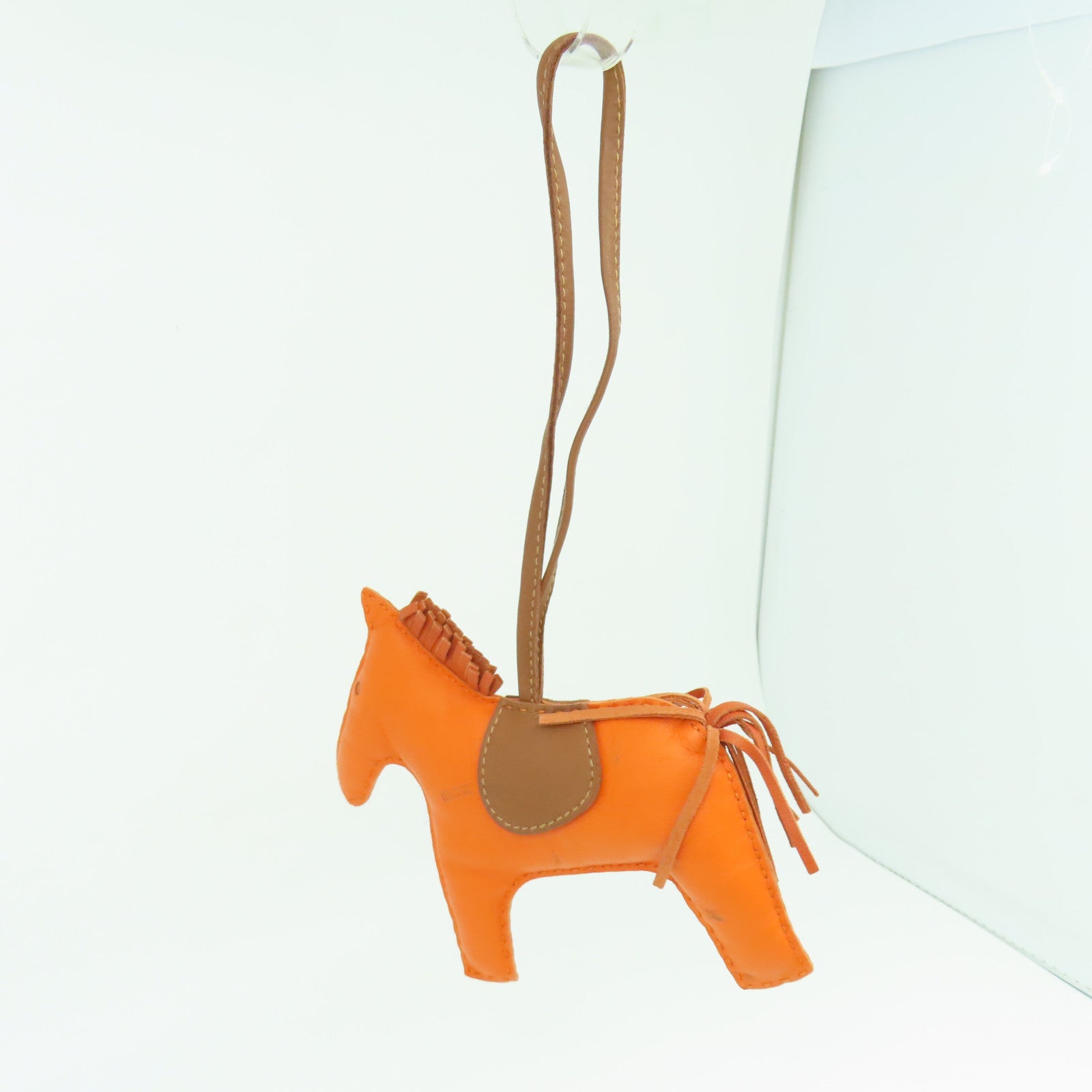 HERMES 【激減優惠】Swift皮革Rodeo L掛飾橙色
