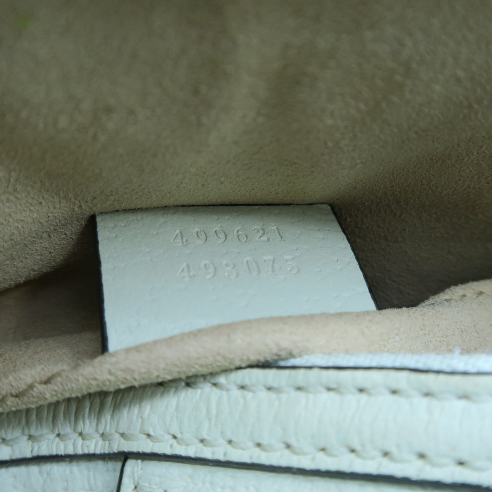 GUCCI 牛皮皮革Ophidia金扣肩背袋白色