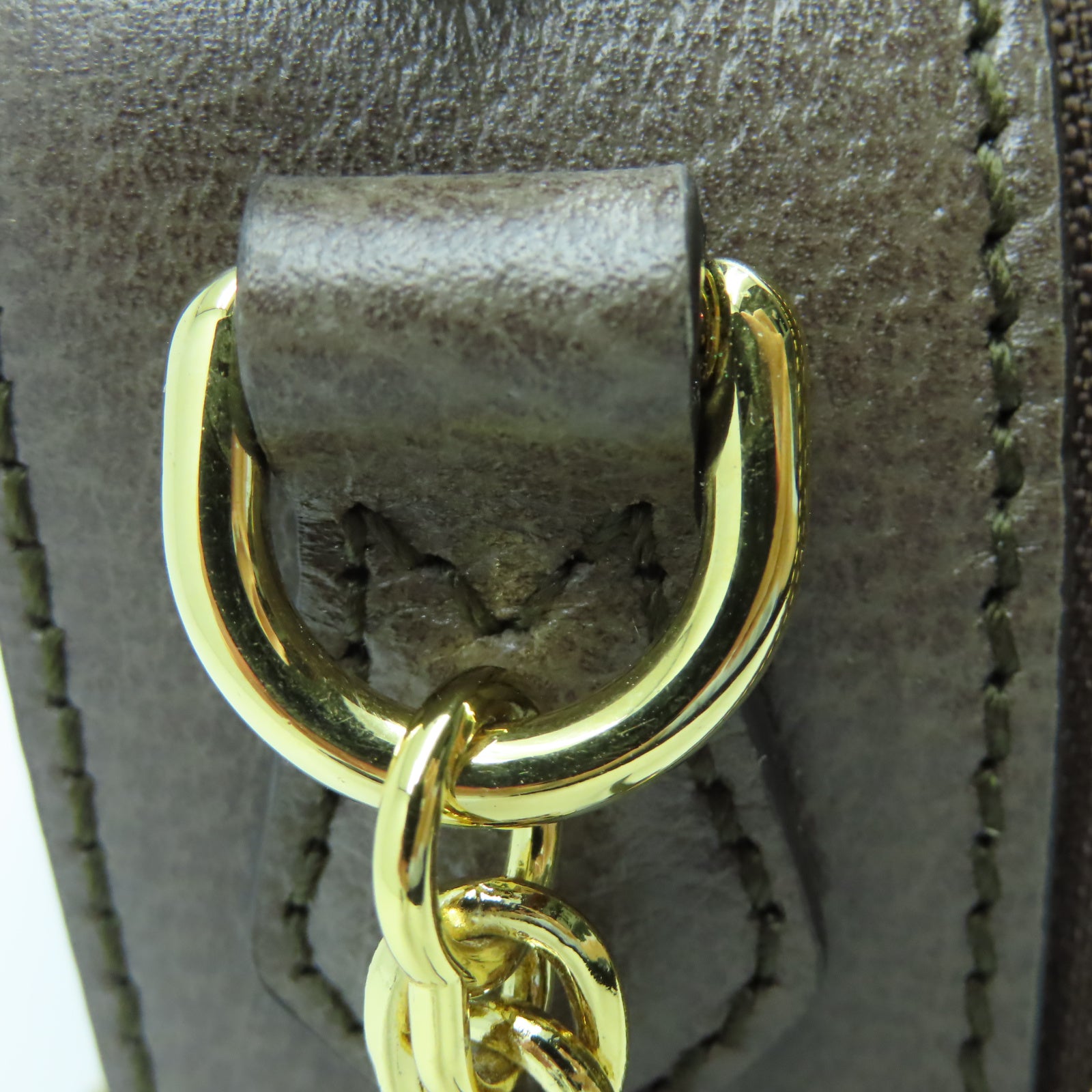 GUCCI 帆布/牛皮皮革Ophidia GG Mini金扣鏈帶肩背袋棕色