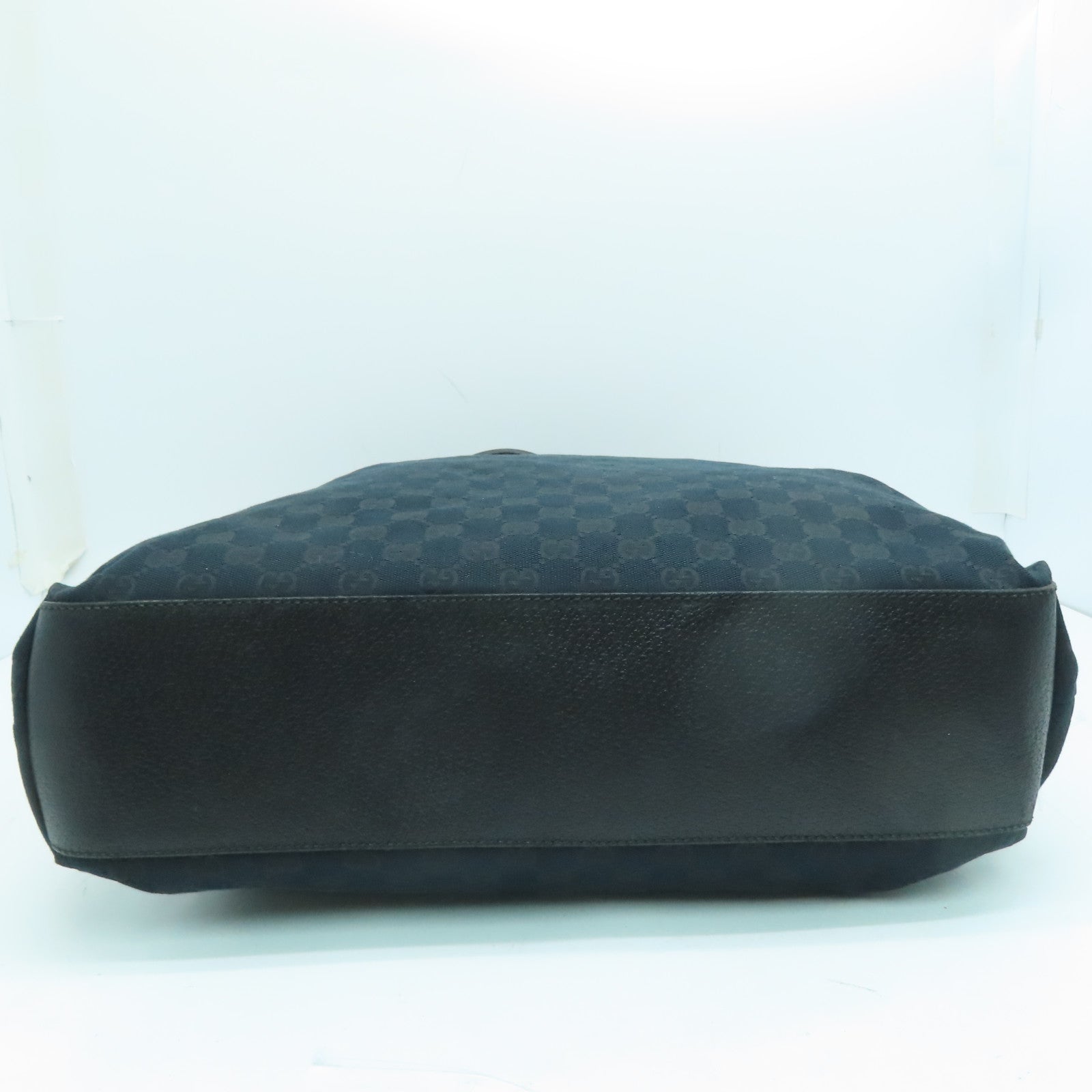 GUCCI 帆布Shoulder Bag銀扣肩背袋黑色
