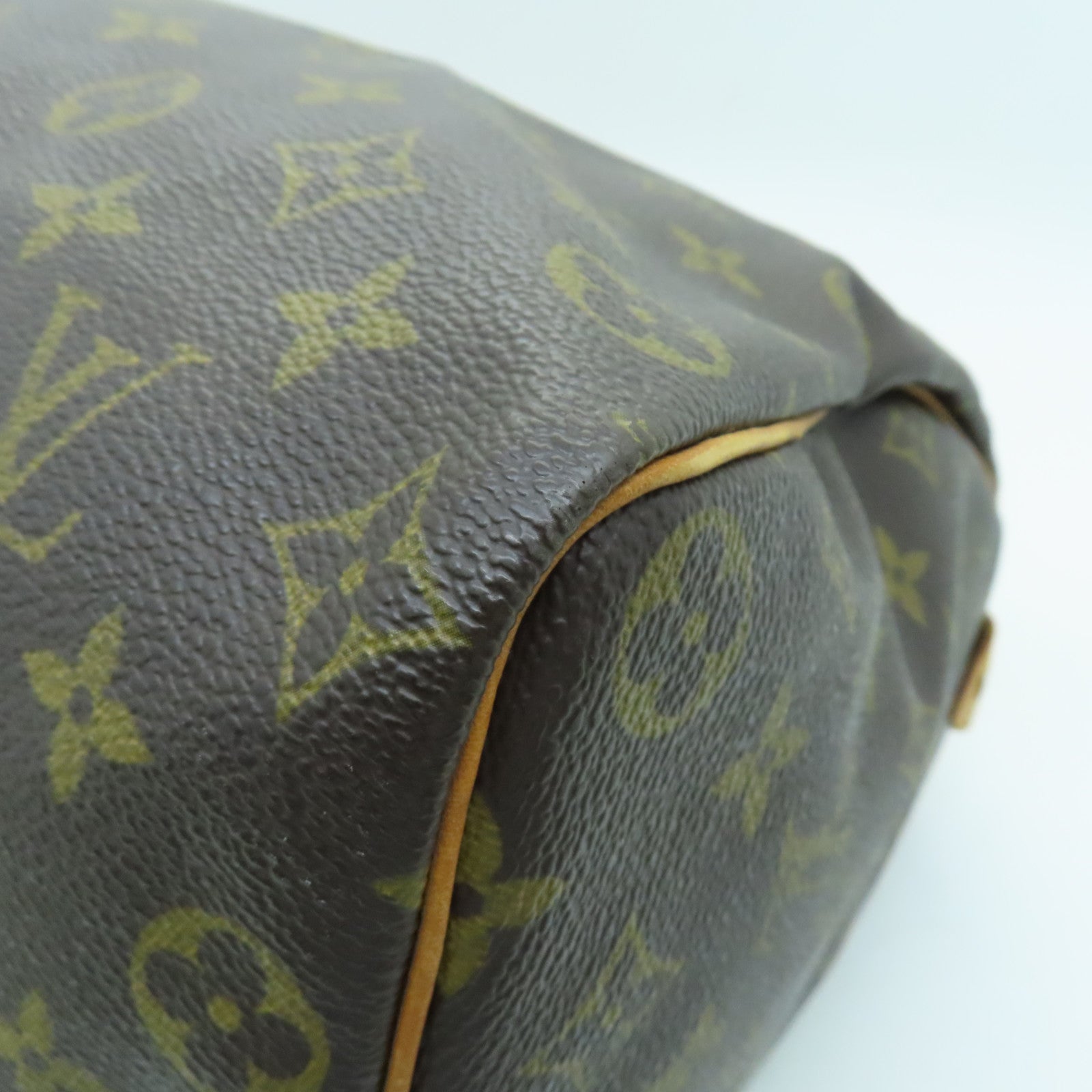 LOUIS VUITTON Monogram Speedy 35金扣手挽袋啡色