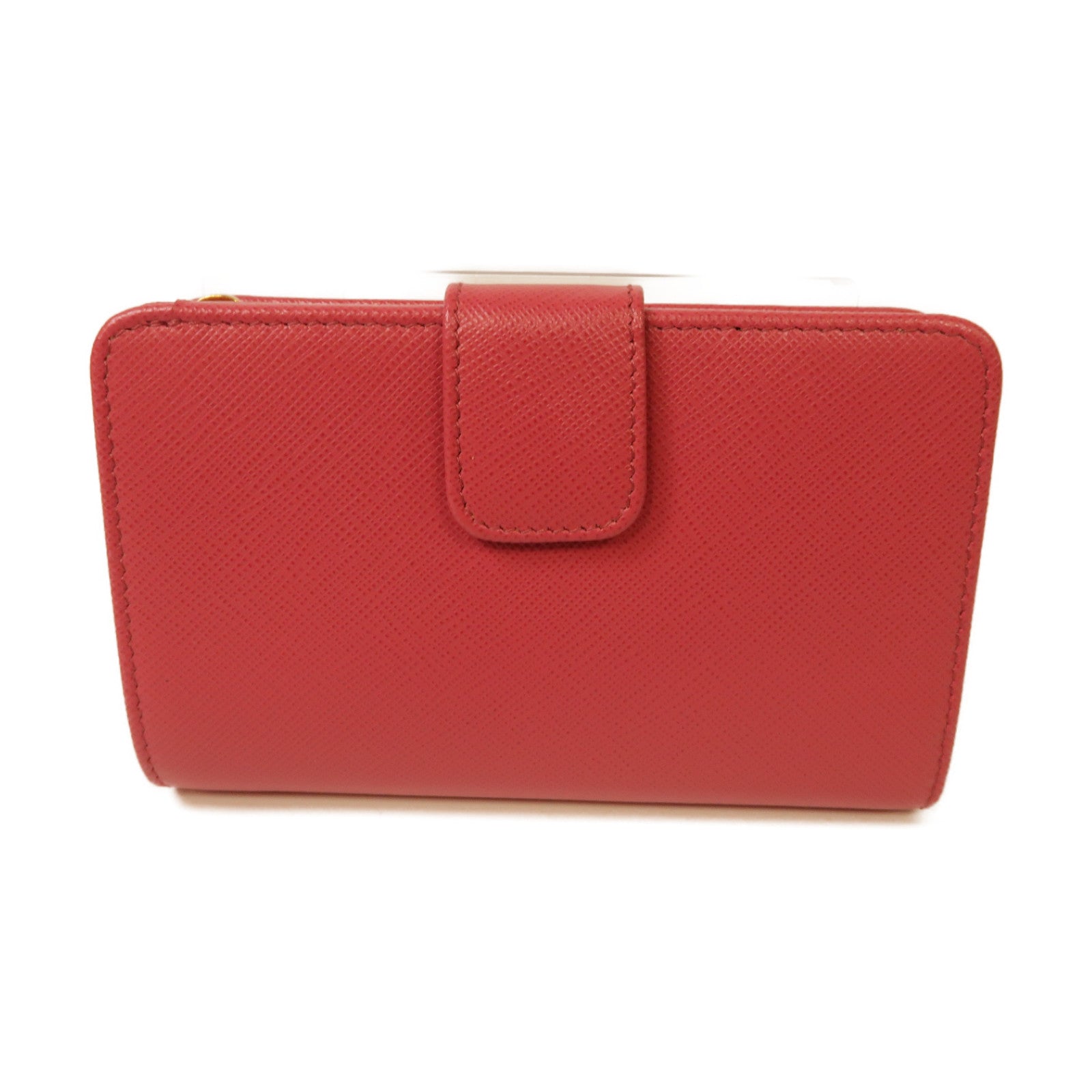 PRADA 牛皮皮革Wallet金扣錢包粉紅色