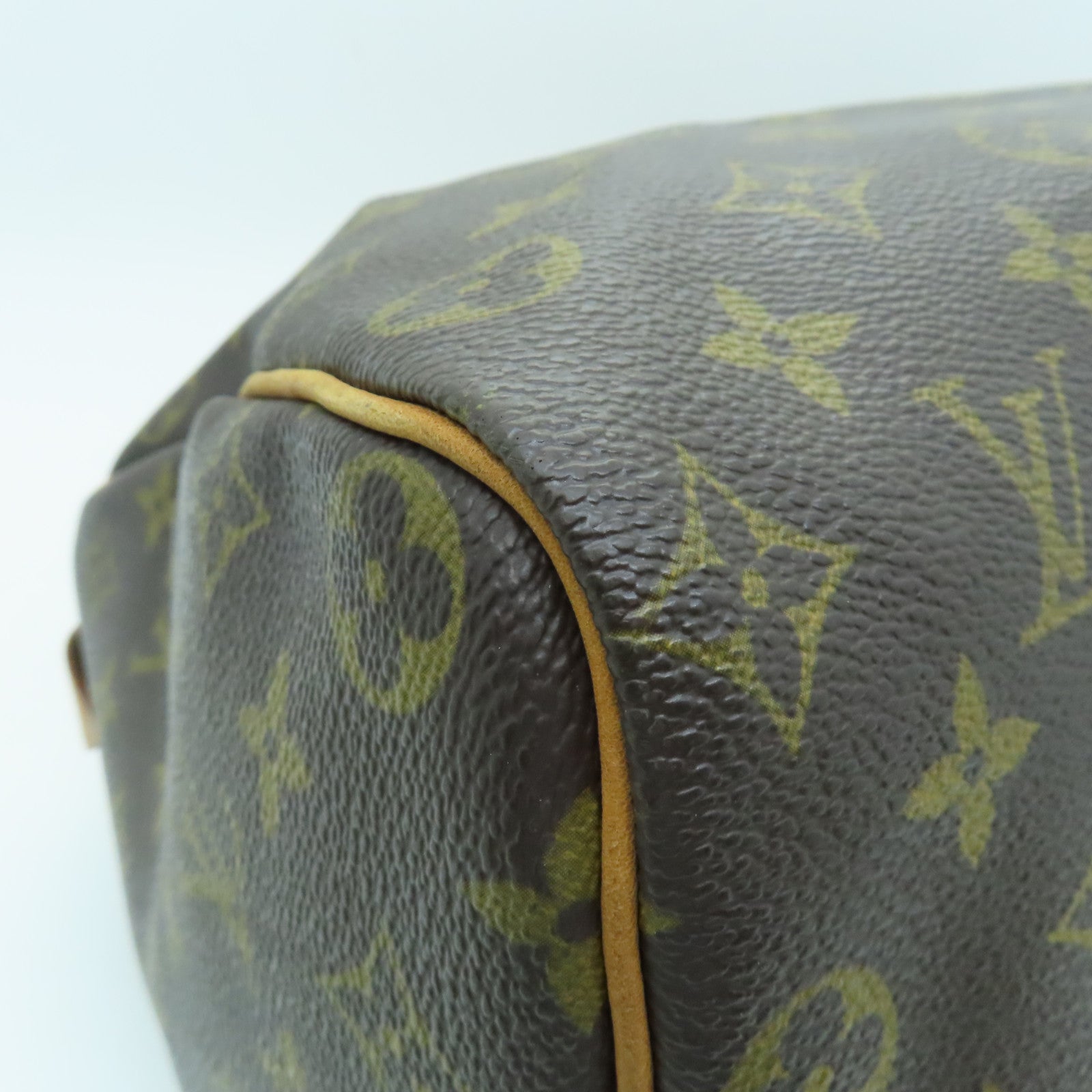 LOUIS VUITTON Monogram Speedy 35金扣手挽袋啡色
