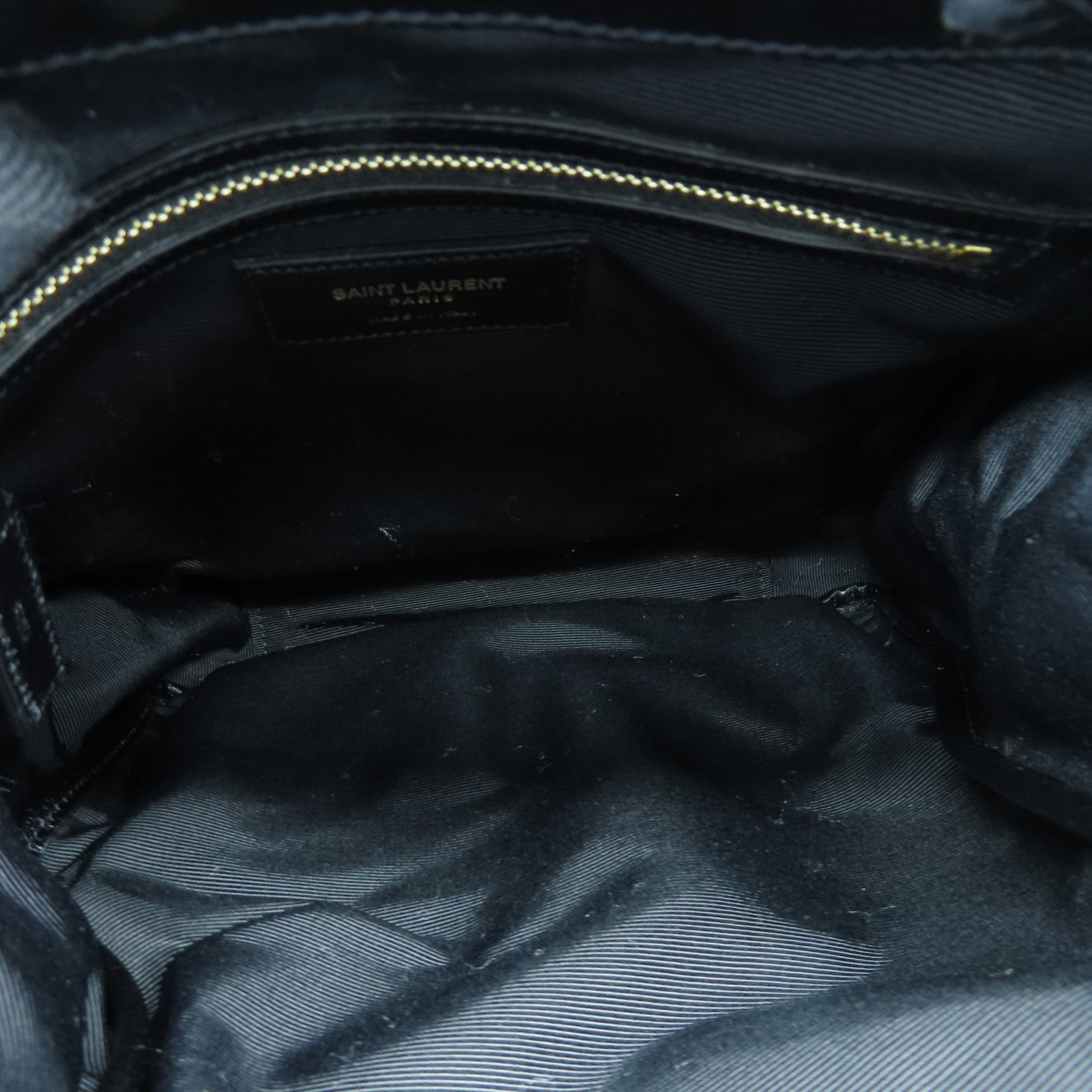 YVES SAINT LAURENT 麂皮皮革Backpack金扣背包黑色