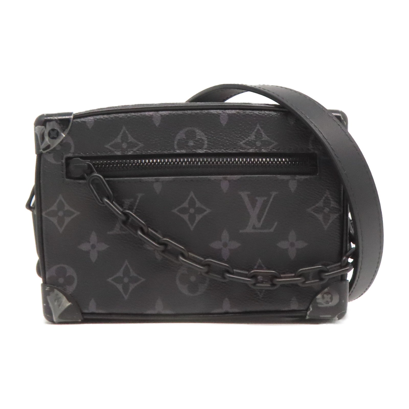 LOUIS VUITTON Monogram Eclipse Mini Soft Truck肩背袋灰色