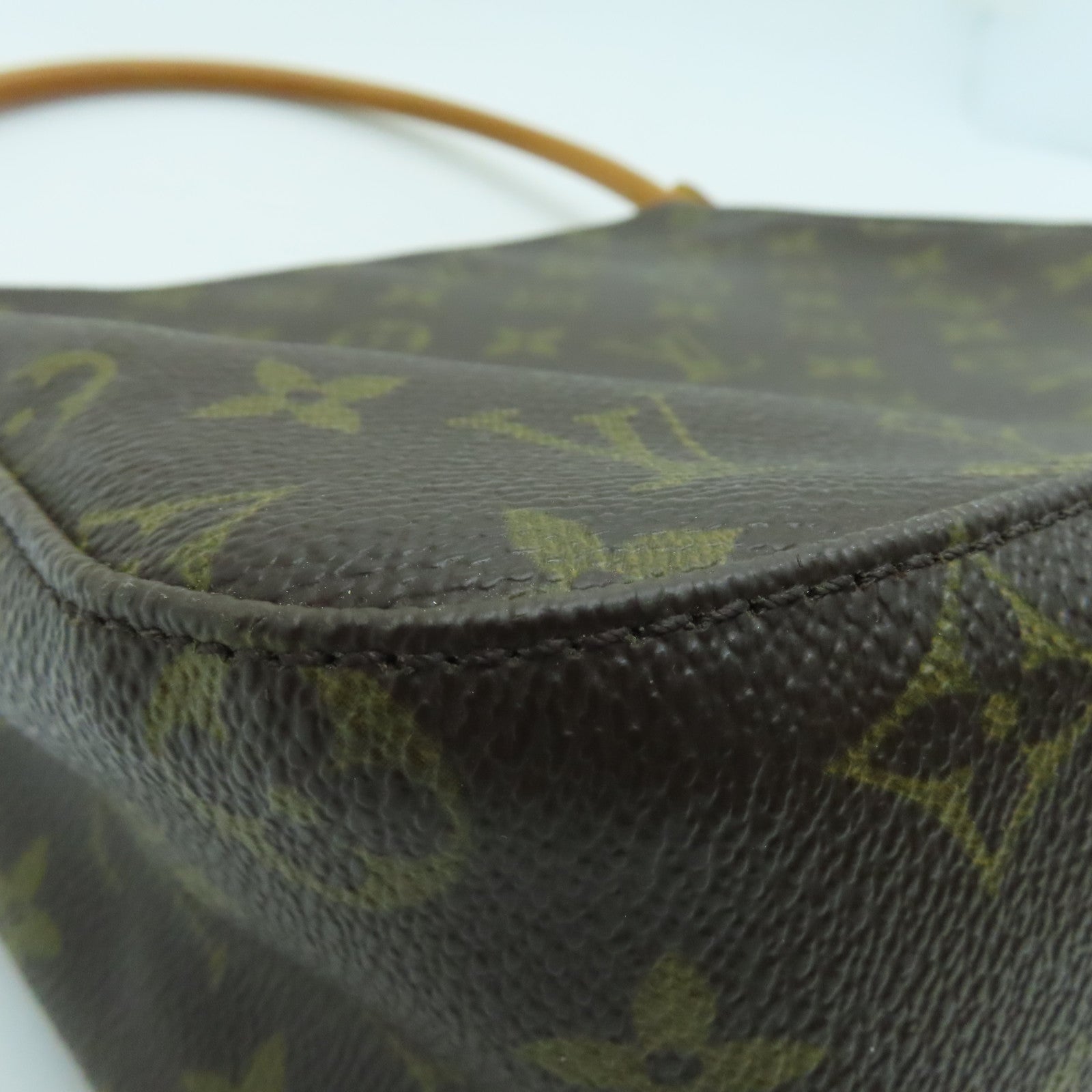 LOUIS VUITTON Monogram Looping MM金扣手挽袋/肩背袋啡色