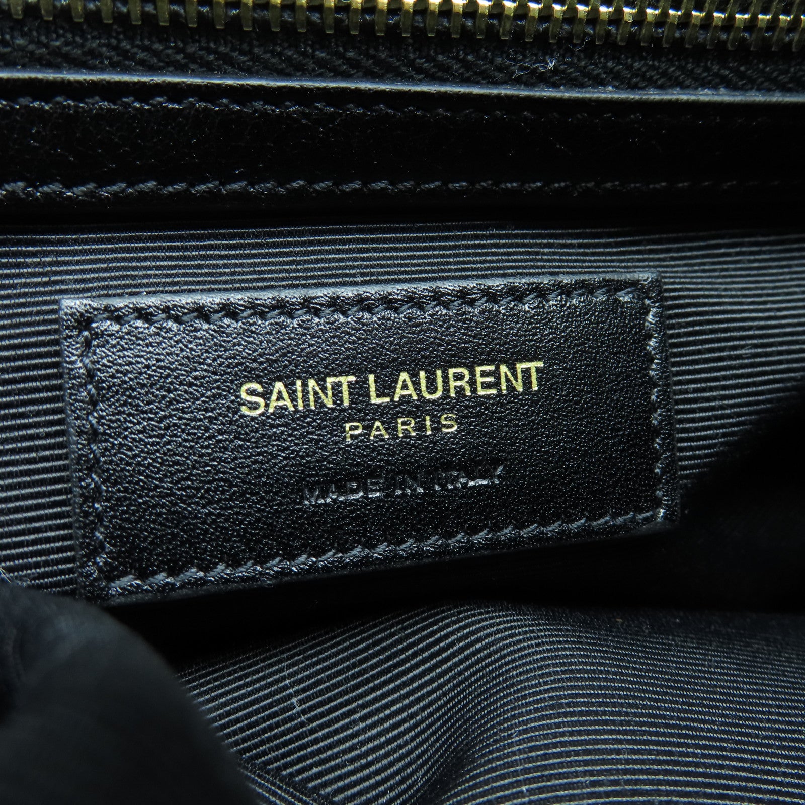YVES SAINT LAURENT 麂皮皮革Backpack金扣背包黑色