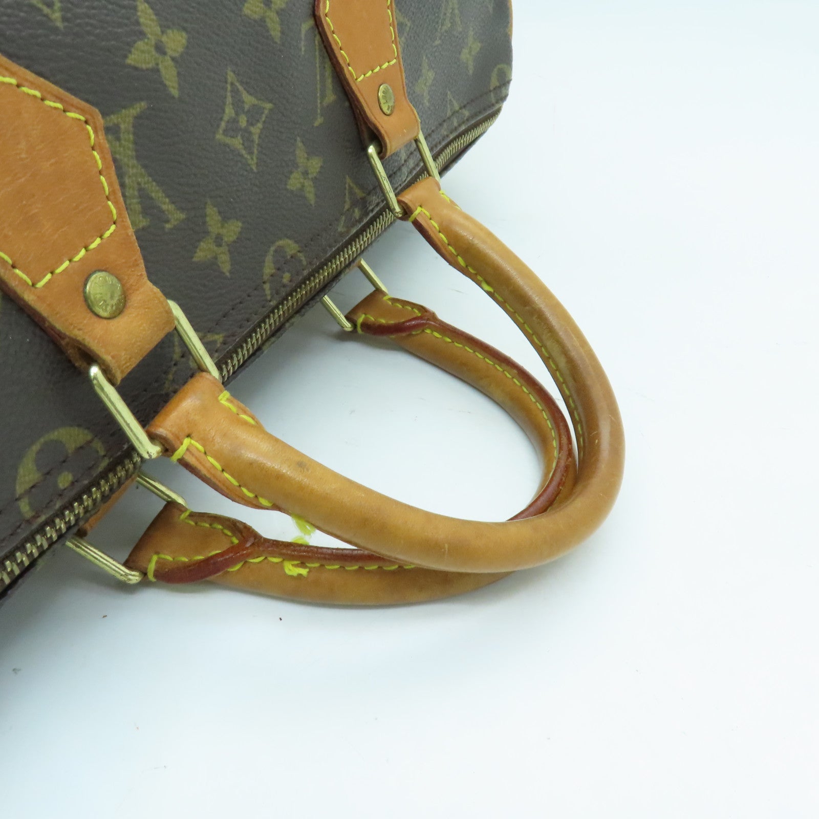 LOUIS VUITTON Monogram Speedy 35金扣手挽袋啡色