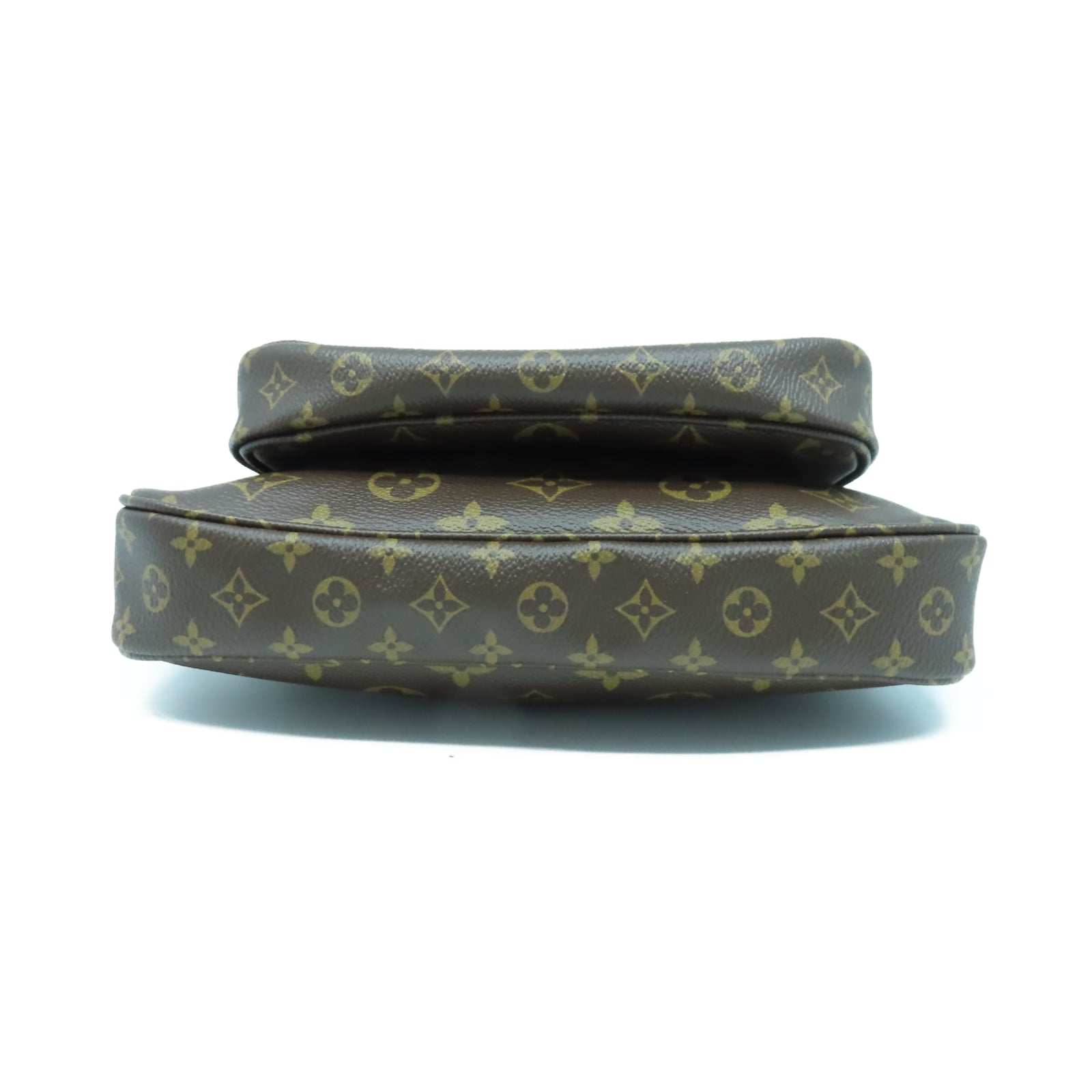LOUIS VUITTON Monogram Multi Pochette Accessories金扣鏈帶肩背袋棕色