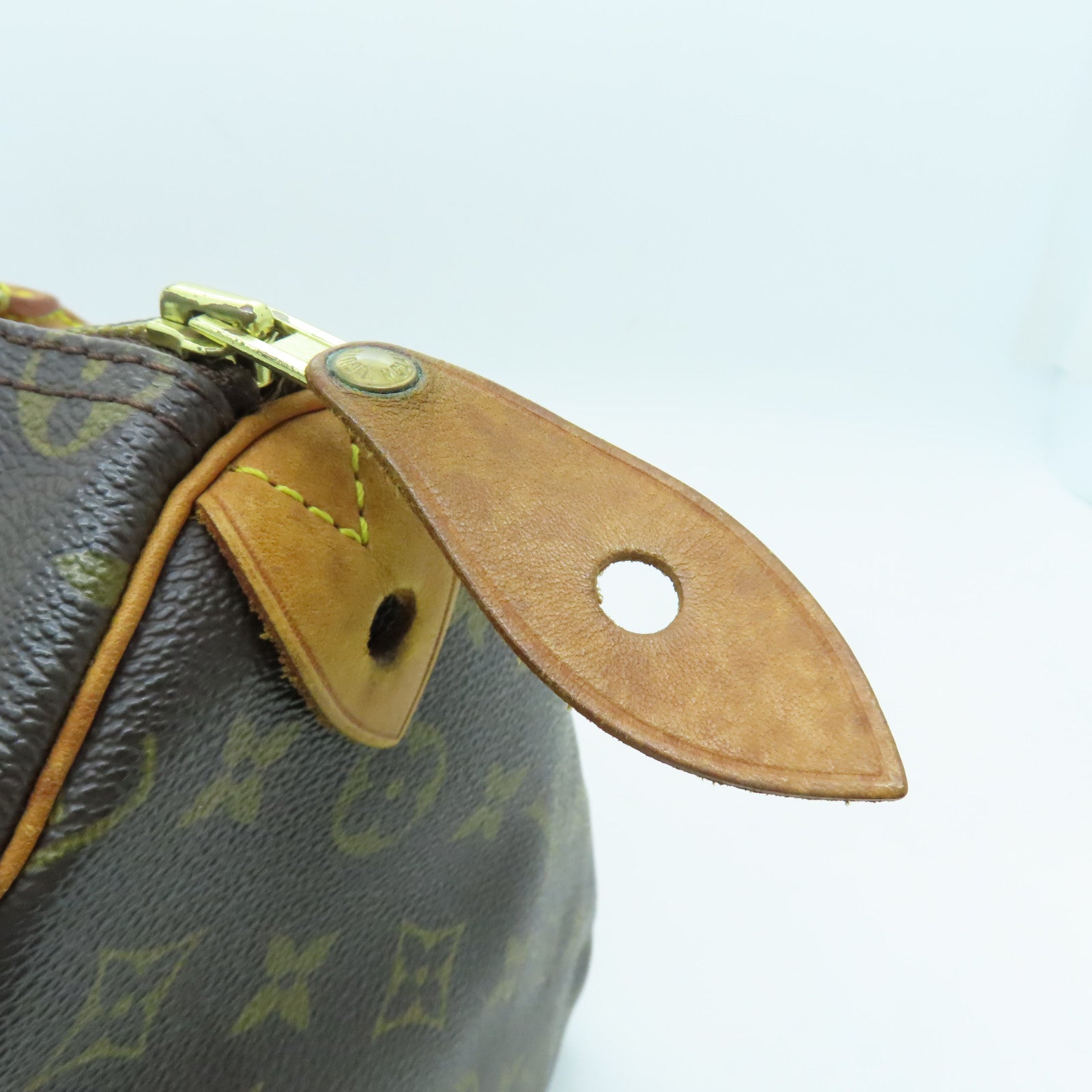 LOUIS VUITTON Monogram Speedy 35金扣手挽袋啡色