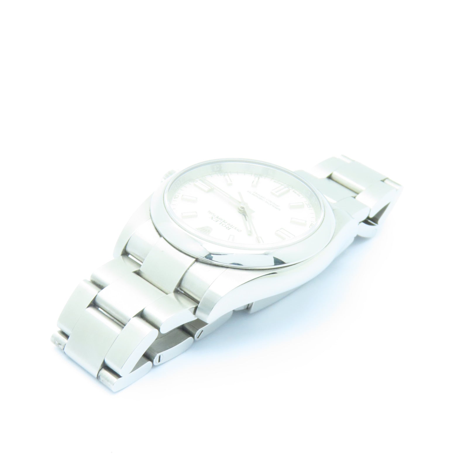 ROLEX Oyster Perpetual不鏽鋼手錶自動機芯白色