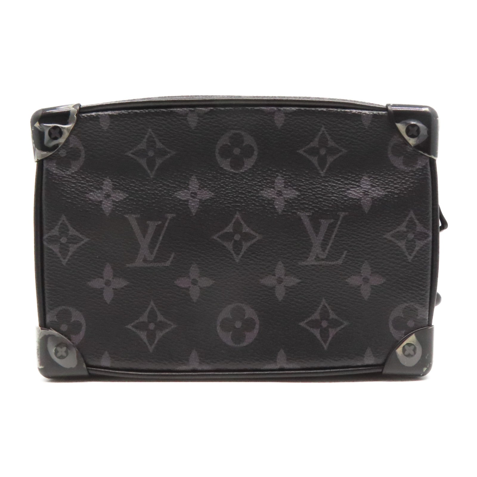 LOUIS VUITTON Monogram Eclipse Mini Soft Truck肩背袋灰色