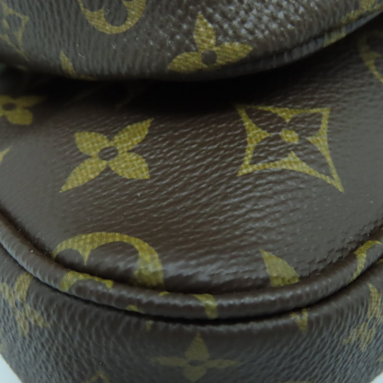 LOUIS VUITTON Monogram Multi Pochette Accessories金扣鏈帶肩背袋棕色