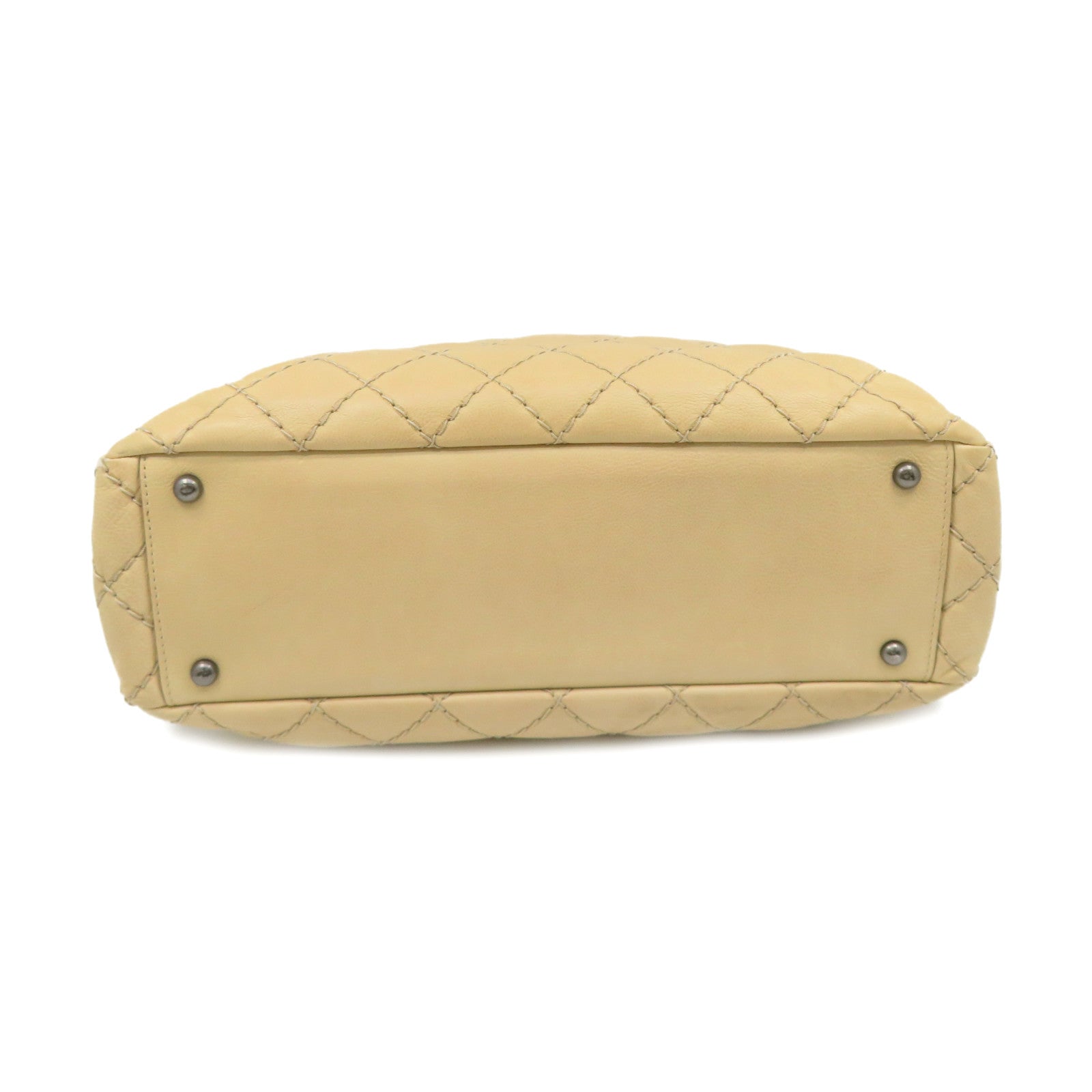 CHANEL [Sharp Reduction Offer] Lingge Cowhide Leather Shoulder Bag Silver Buckle Shoulder Bag Beige