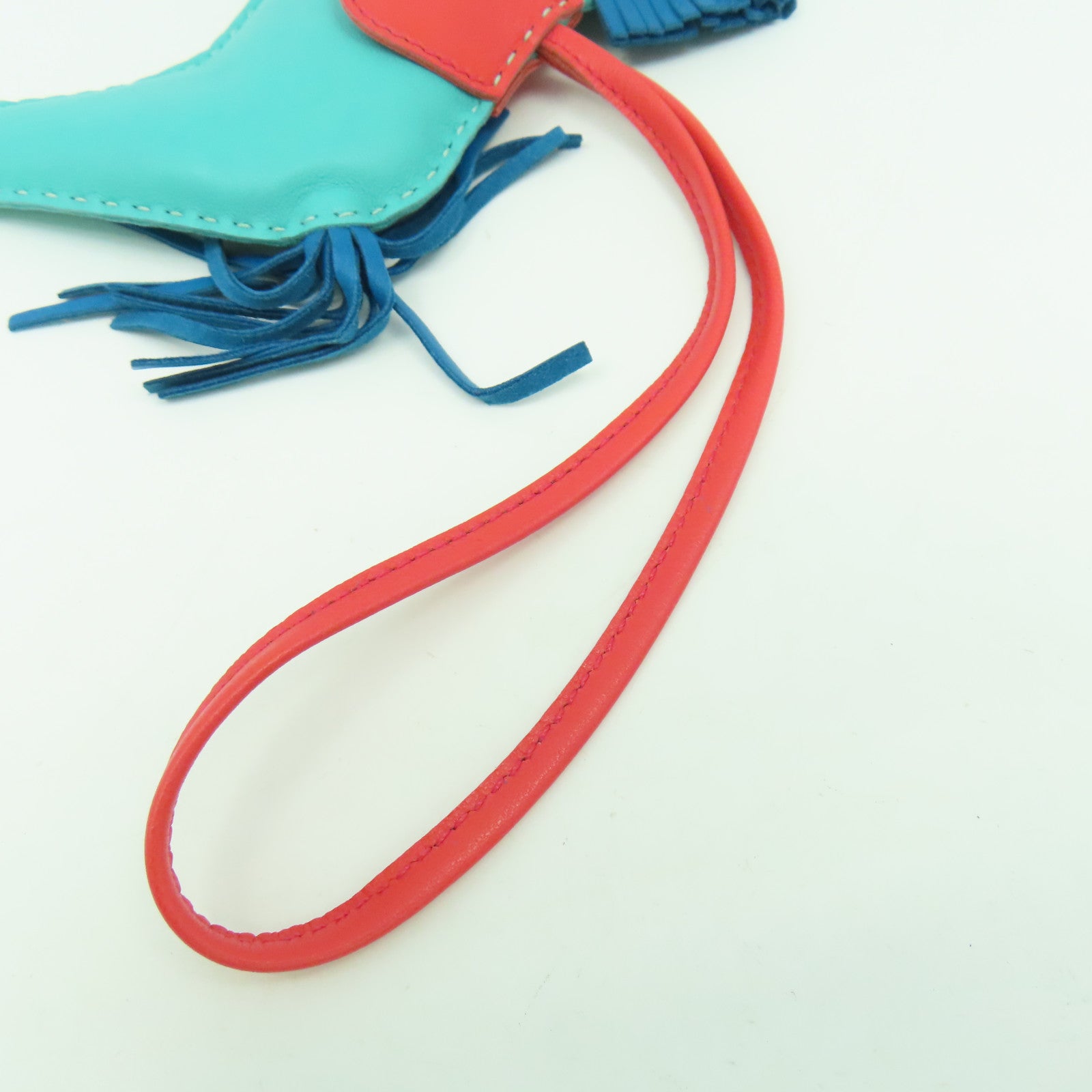 HERMES Swift皮革Rodeo L掛飾藍色
