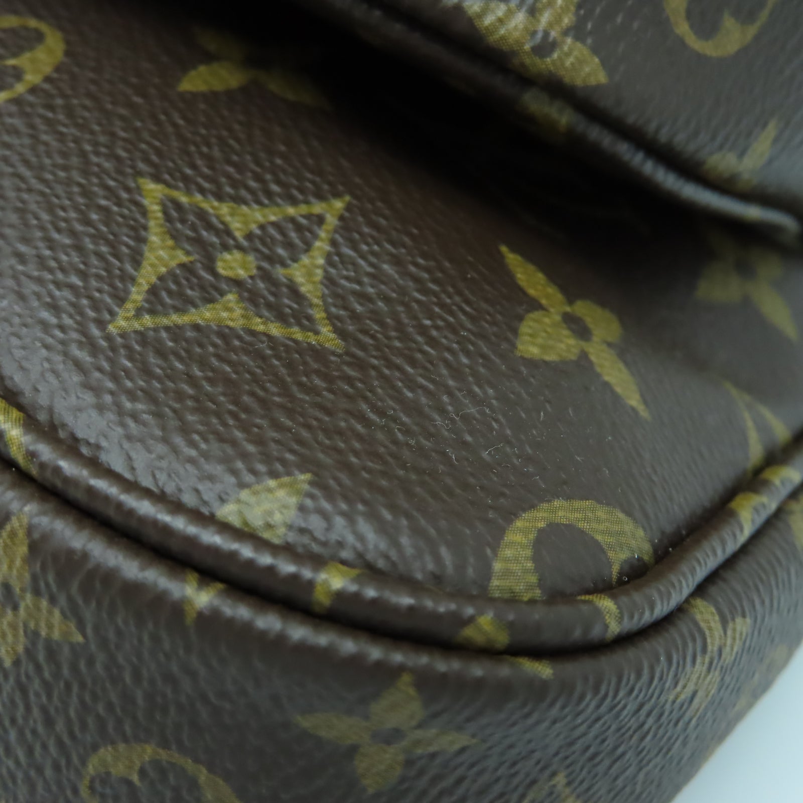 LOUIS VUITTON Monogram Multi Pochette Accessories金扣鏈帶肩背袋棕色