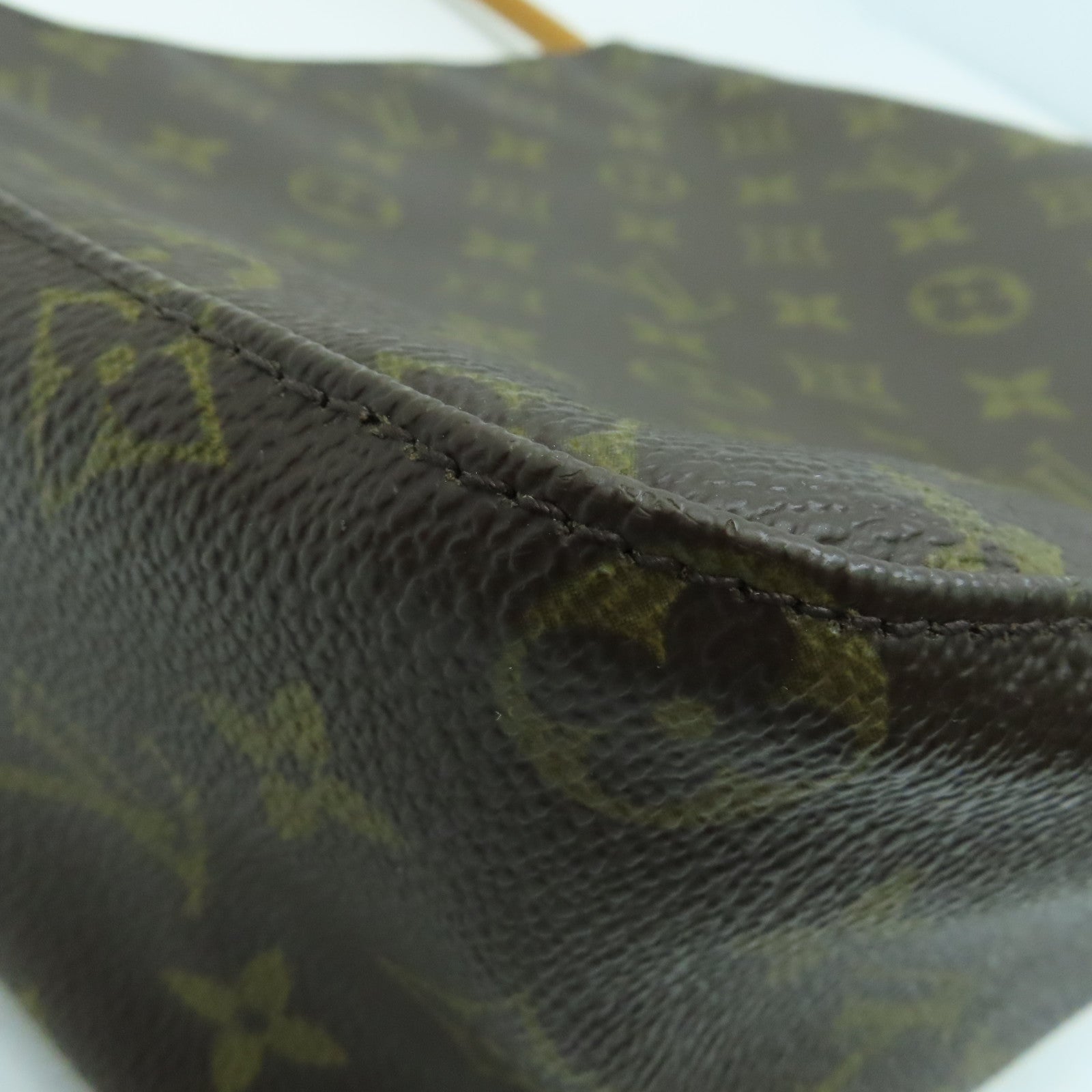 LOUIS VUITTON Monogram Looping MM金扣手挽袋/肩背袋啡色