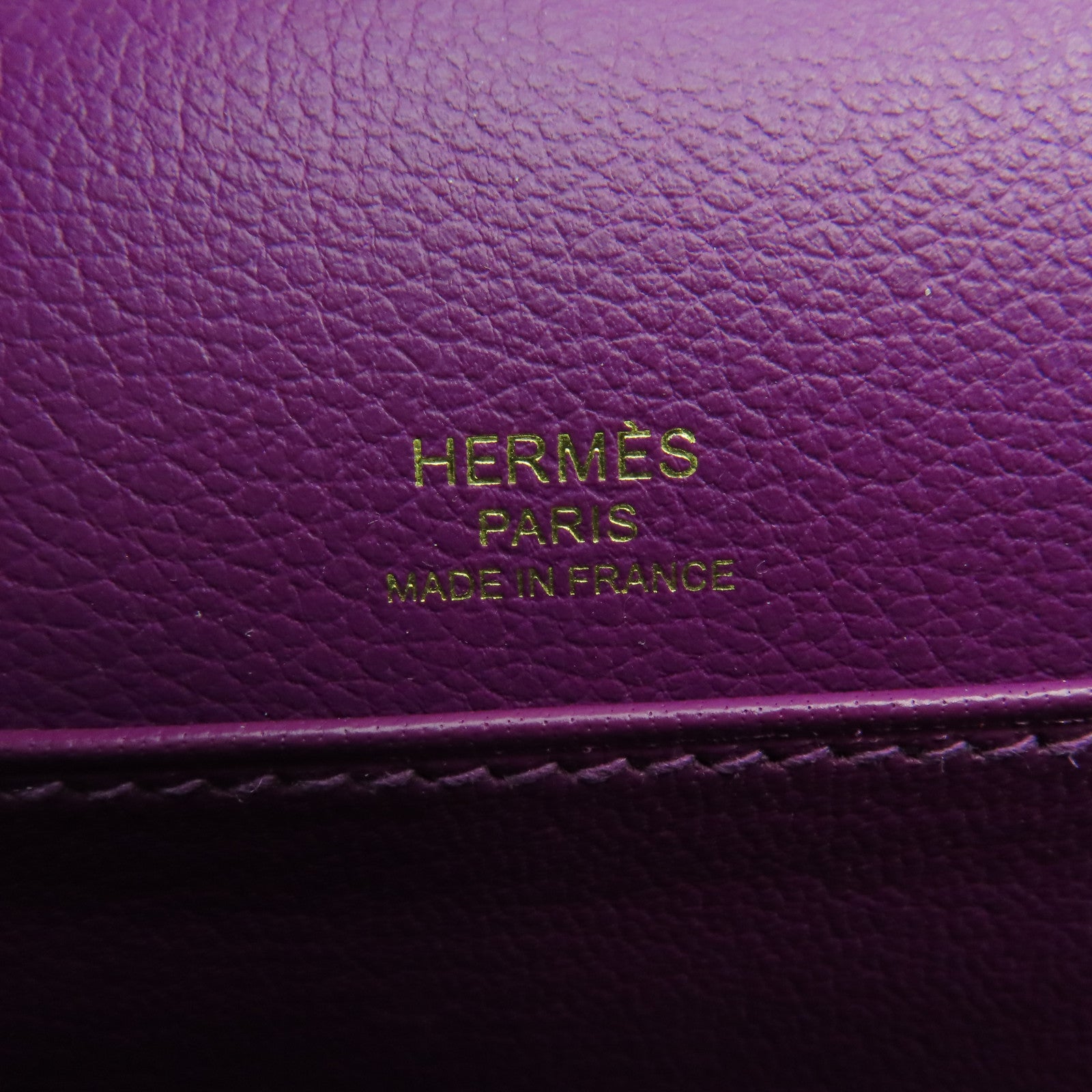 HERMES Evercolor皮革Mini Roulis Shoulder Bag金扣肩背袋紫色