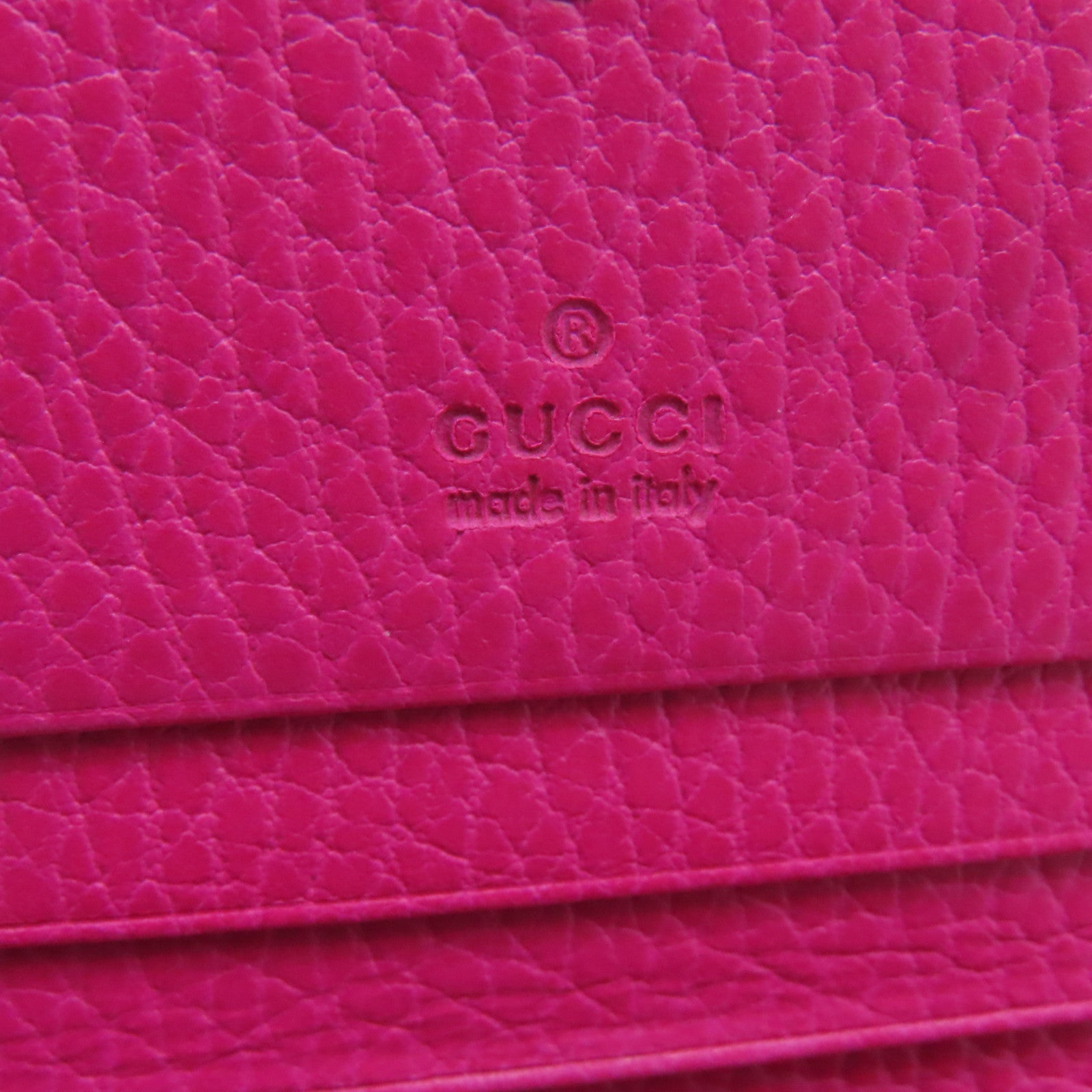 GUCCI 牛皮皮革GG Marmont Wallet金扣钱包粉红色