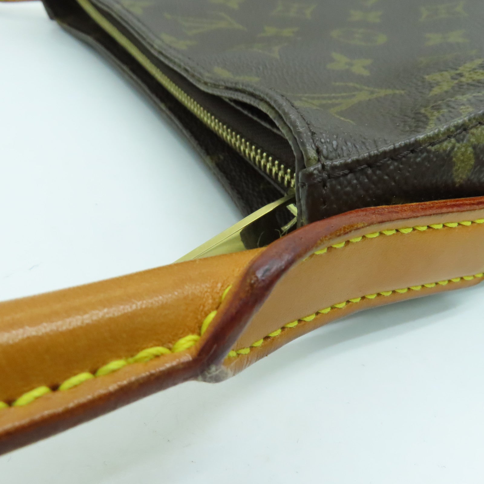 LOUIS VUITTON Monogram Looping MM金扣手挽袋/肩背袋啡色