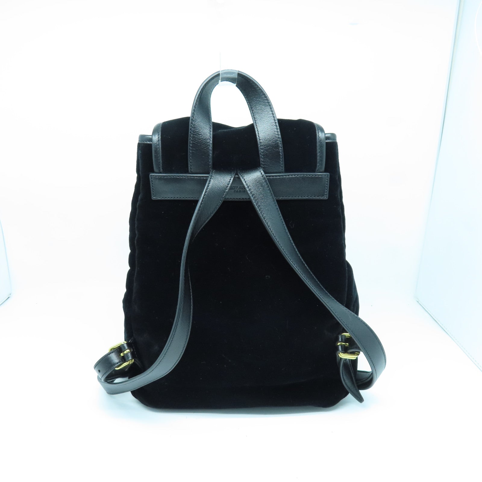 YVES SAINT LAURENT 麂皮皮革Backpack金扣背包黑色