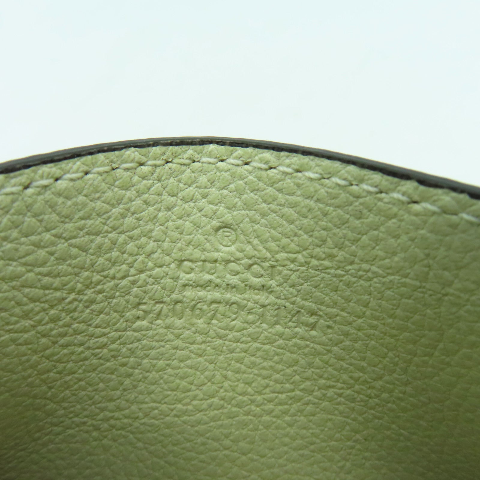 GUCCI 牛皮皮革Card Case金扣/銀扣卡片套米色