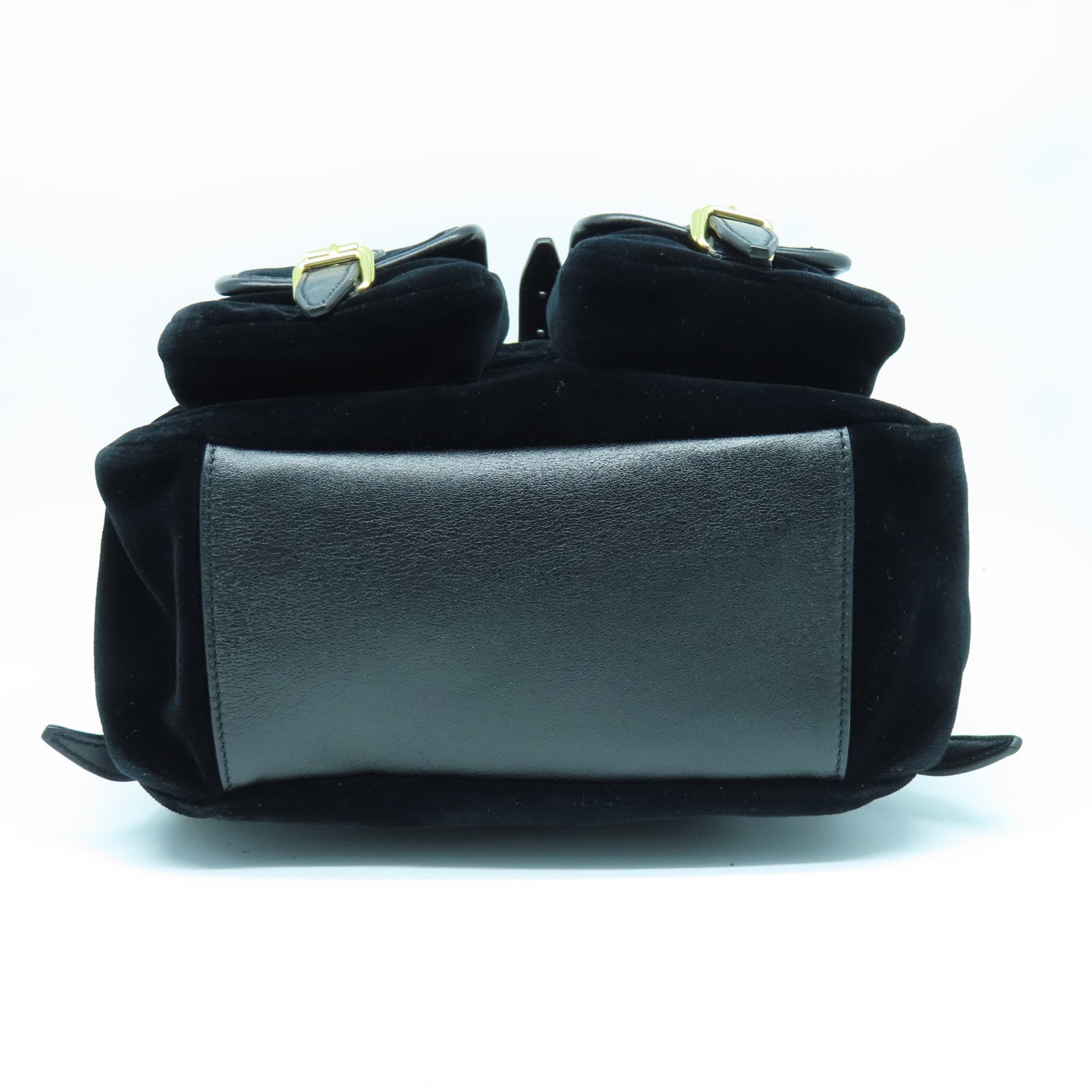 YVES SAINT LAURENT 麂皮皮革Backpack金扣背包黑色