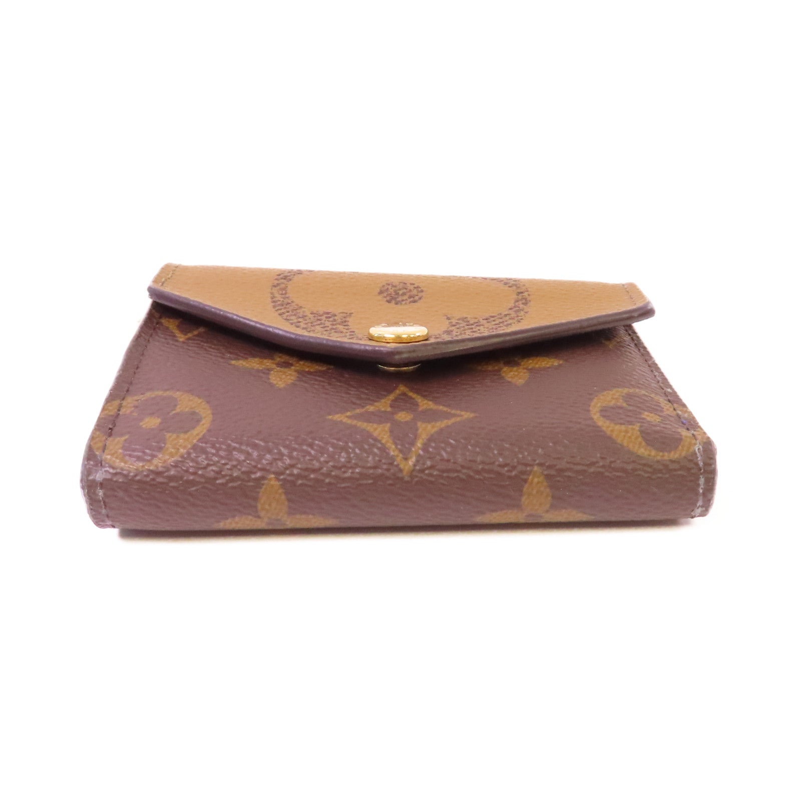 LOUIS VUITTON Monogram Zoe Mini Wallet金扣迷你錢包啡色