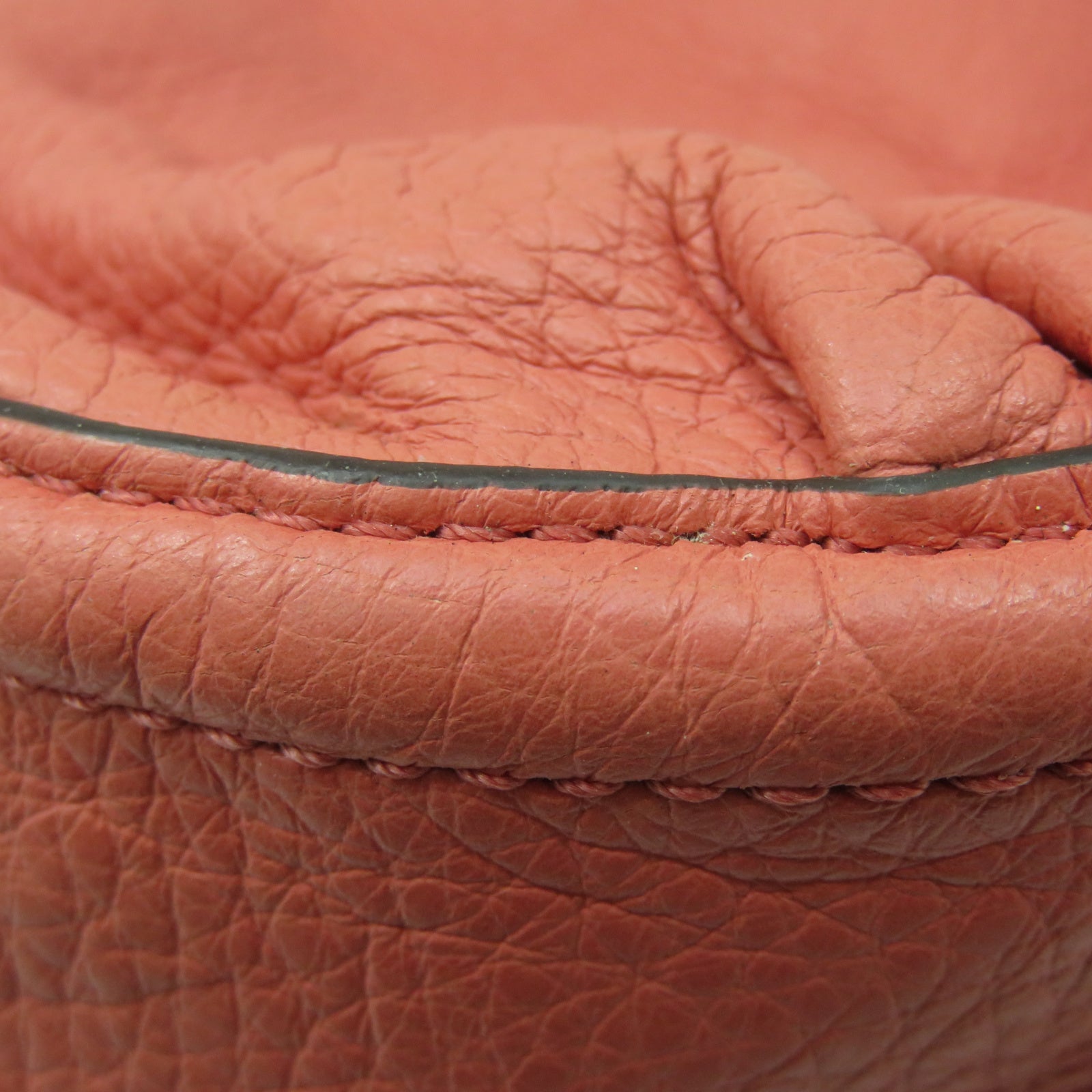 COACH 【激減優惠】牛皮皮革Shoulder Bag銀扣肩背袋粉紅色