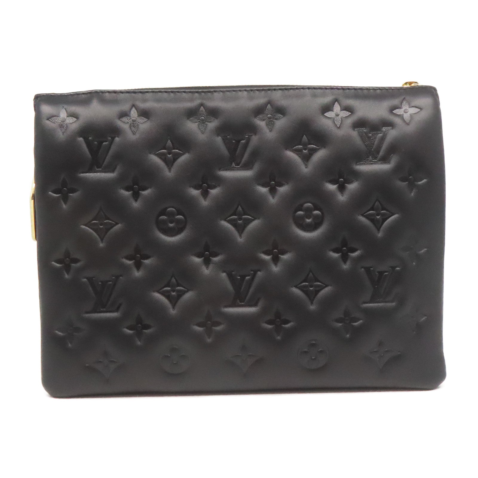 LOUIS VUITTON Monogram Empreinte Coussin PM金扣肩背袋黑色