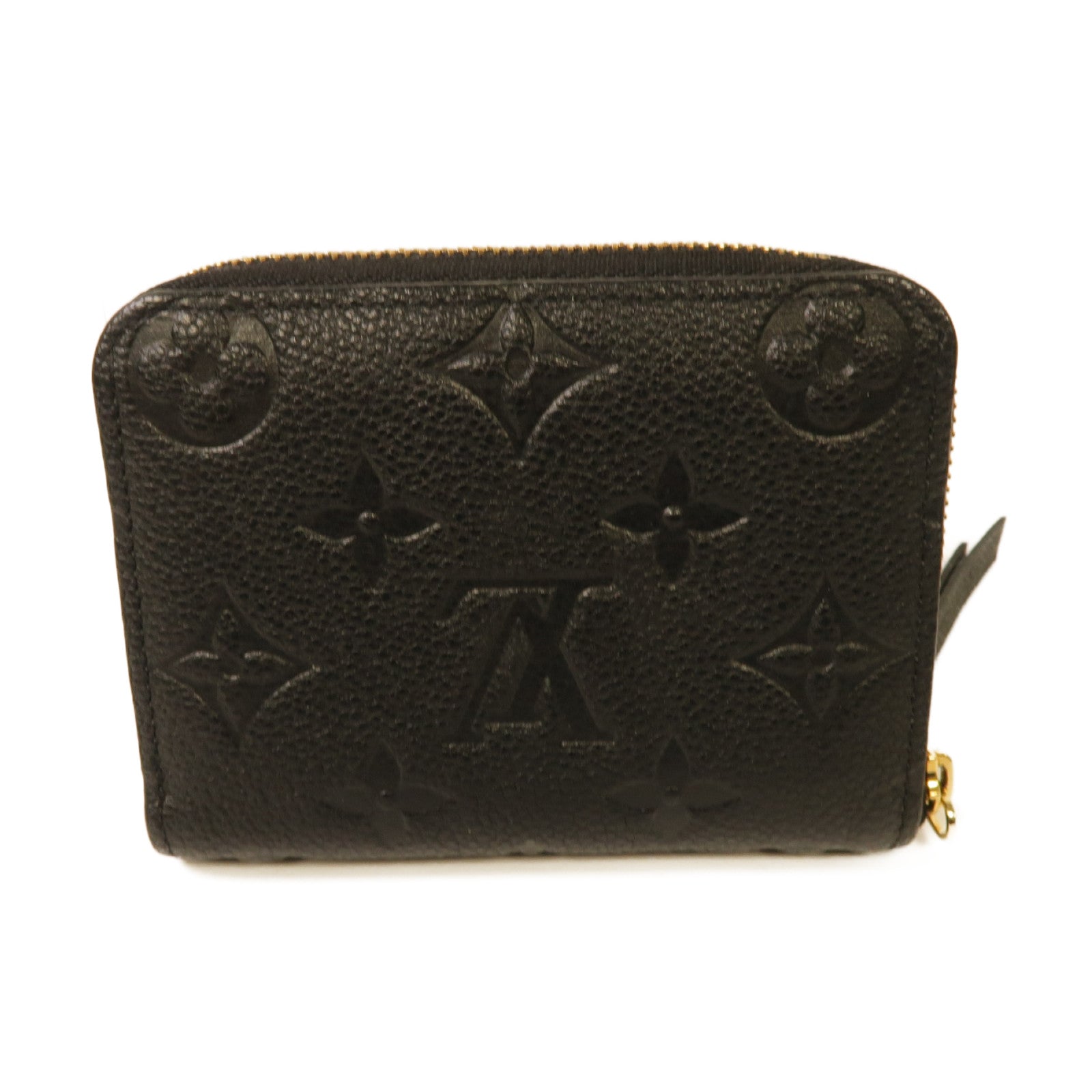 LOUIS VUITTON Monogram Empreinte Zippy Coin Purse金扣零錢包黑色