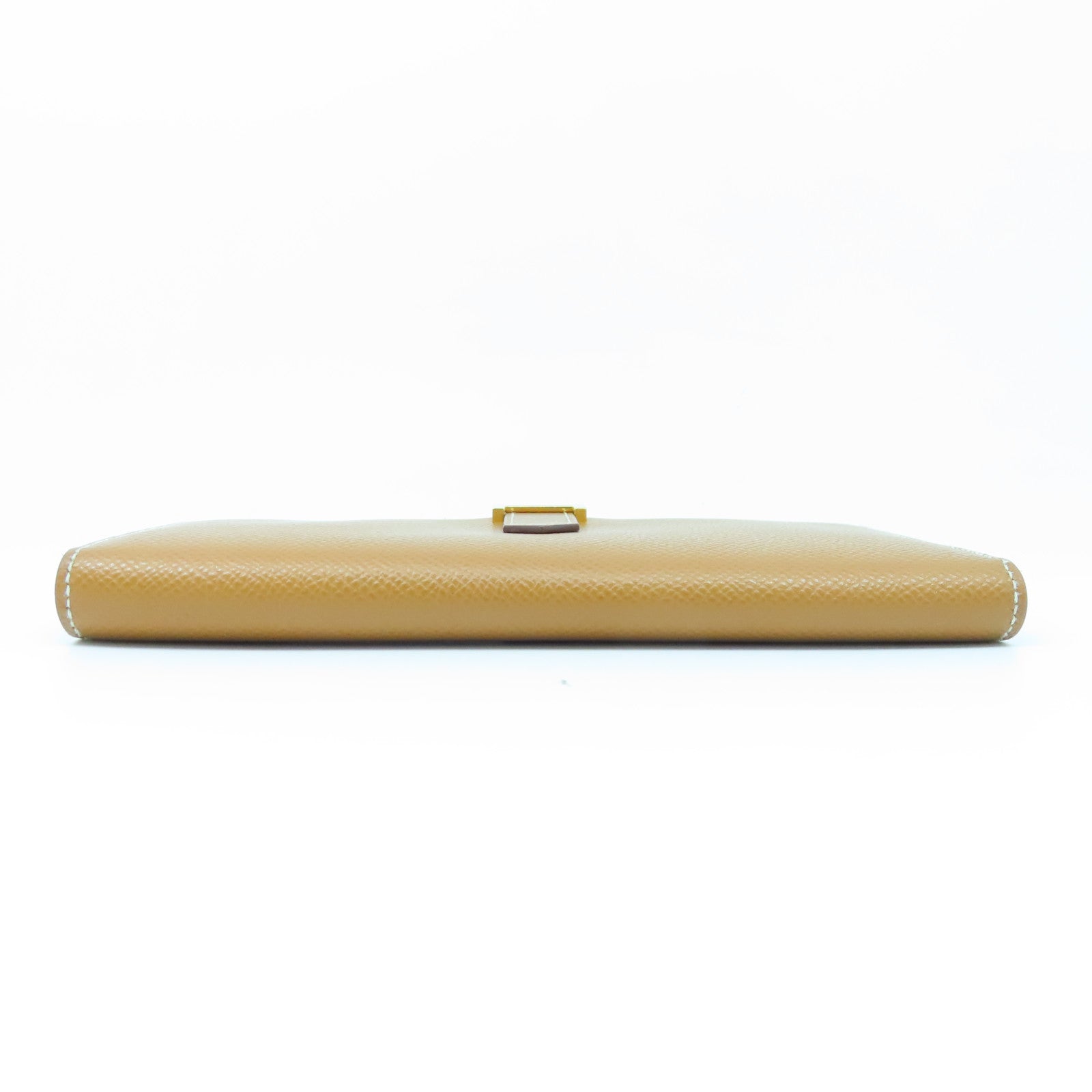 HERMES Veau Epsom Leather Bearn Long Wallet Gold Buckle Long Wallet Brown