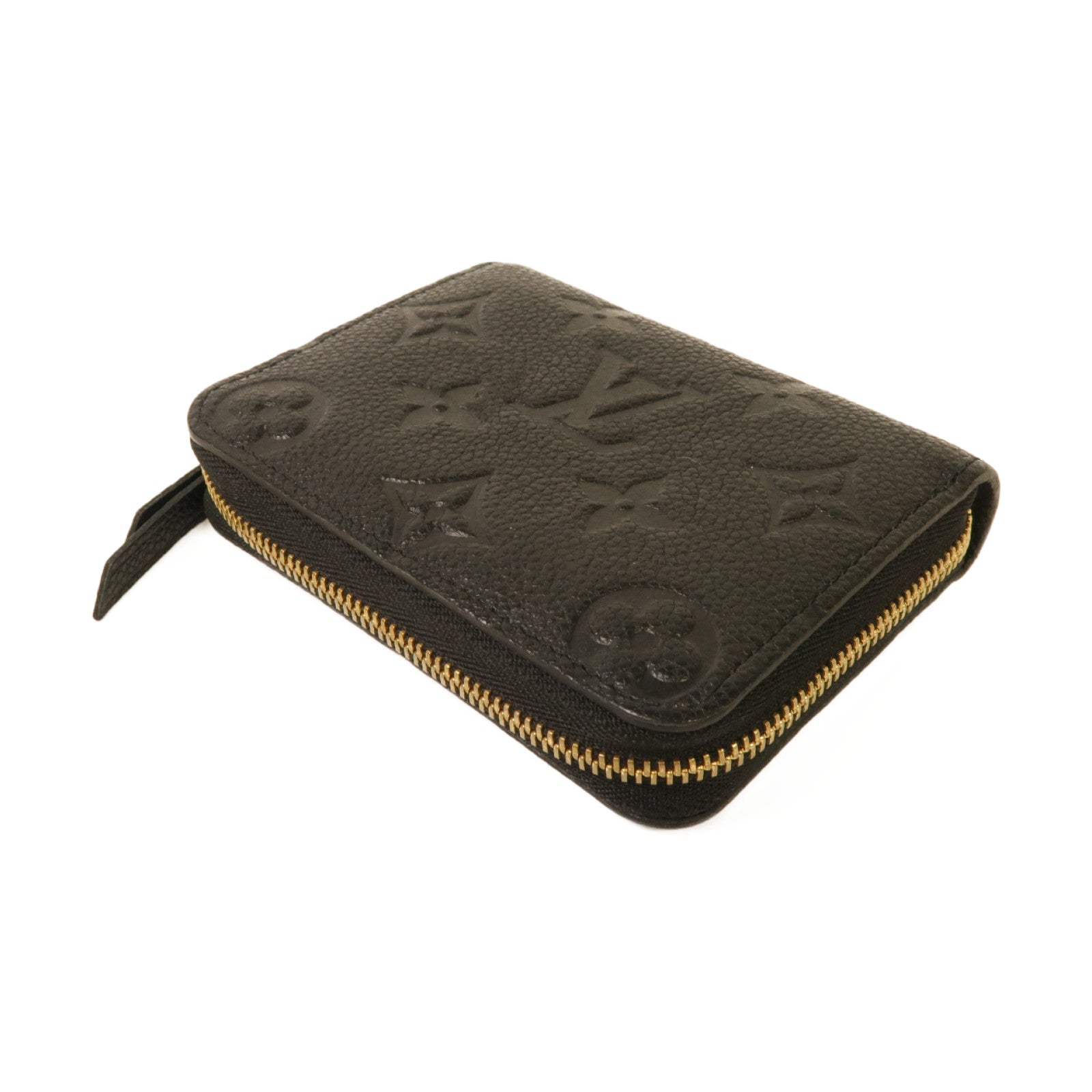 LOUIS VUITTON Monogram Empreinte Zippy Coin Purse金扣零錢包黑色