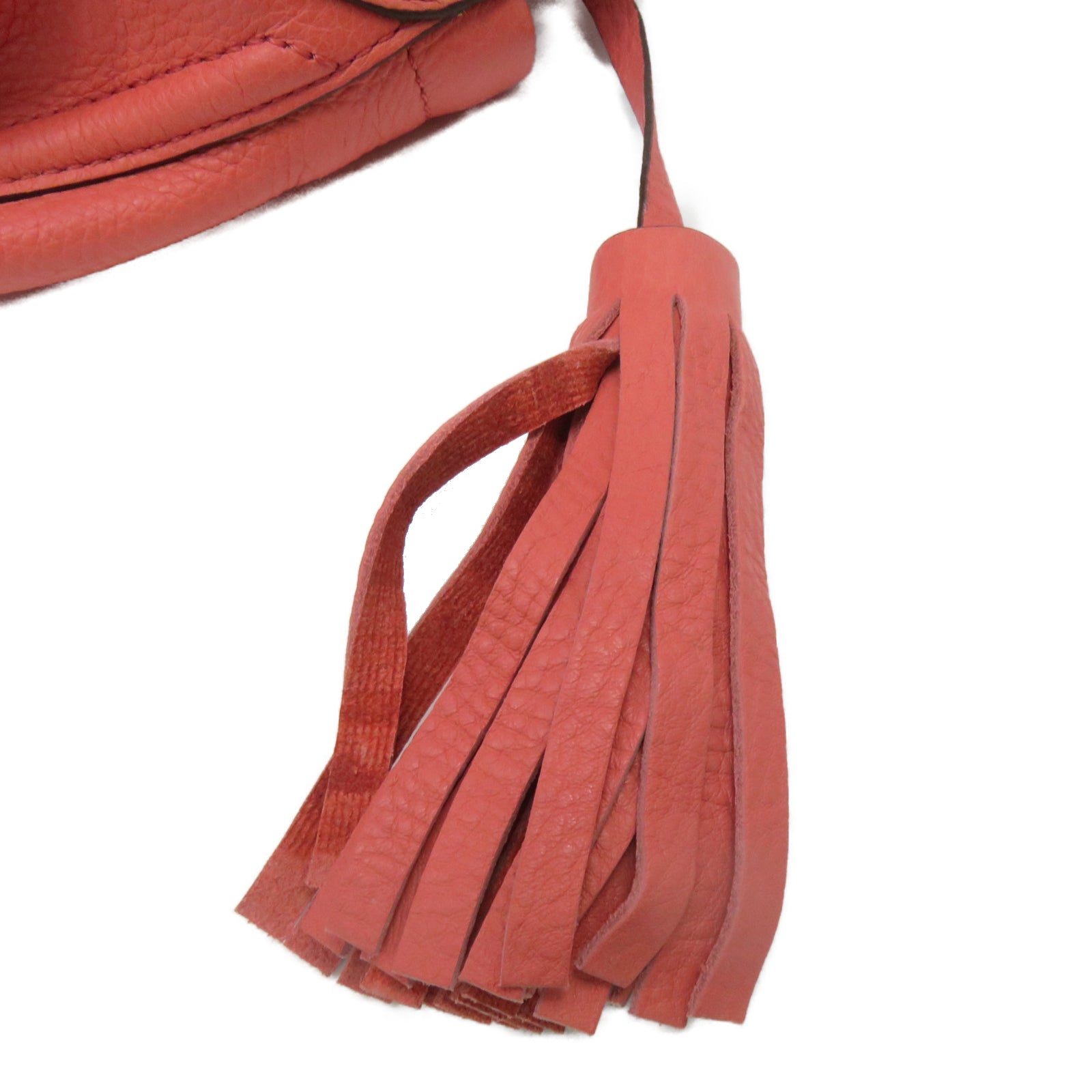 COACH 【激減優惠】牛皮皮革Shoulder Bag銀扣肩背袋粉紅色