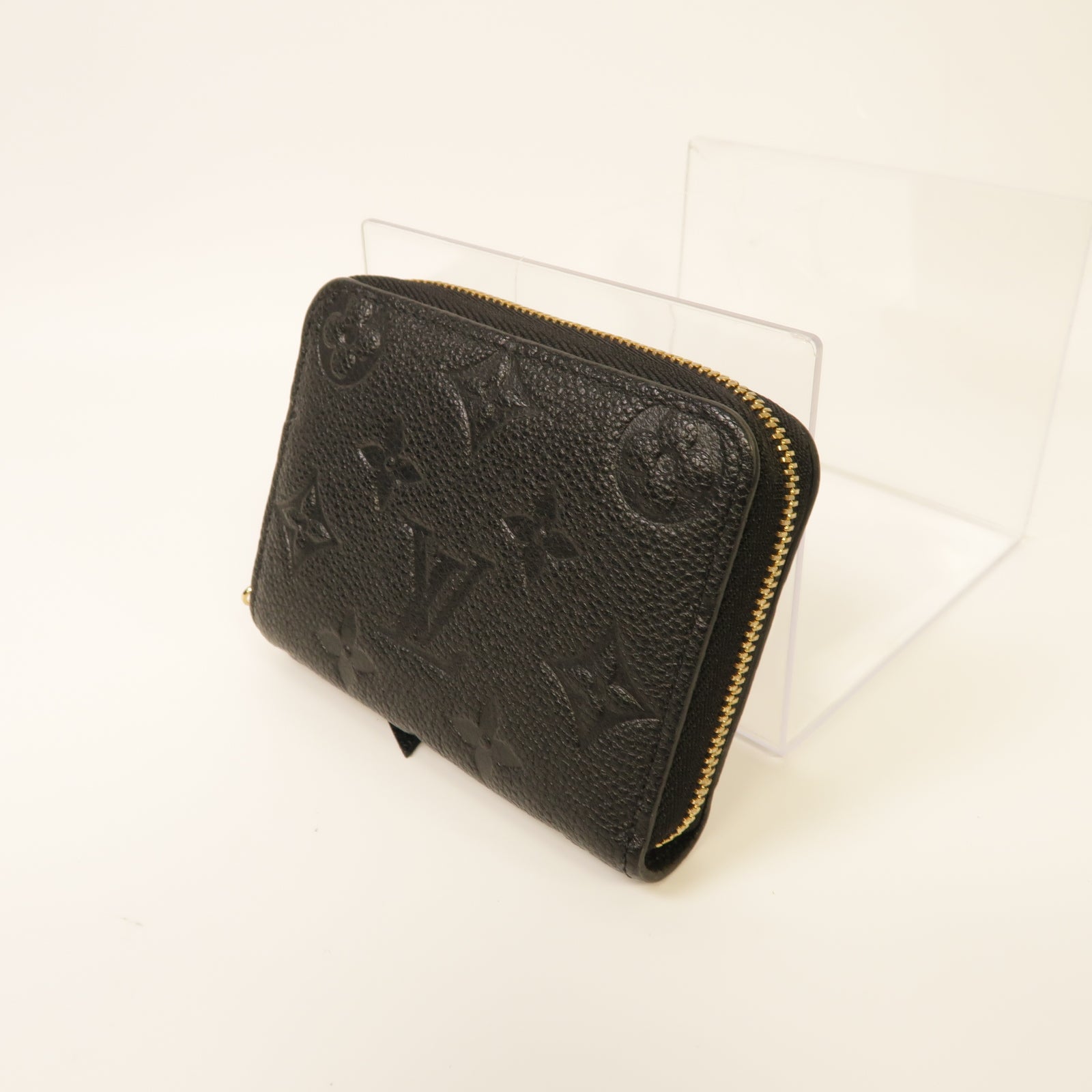LOUIS VUITTON Monogram Empreinte Zippy Coin Purse金扣零錢包黑色