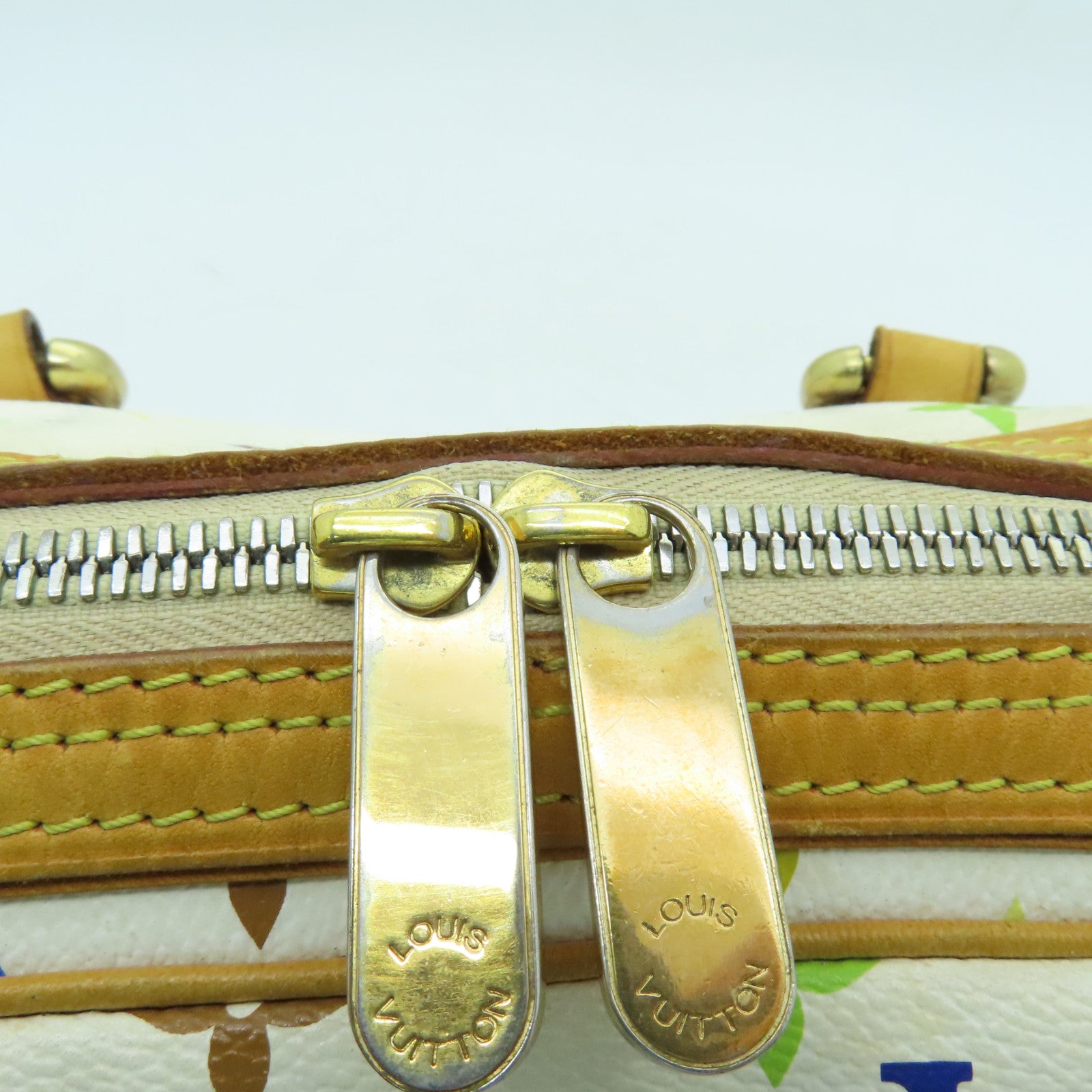 LOUIS VUITTON Monogram Multicolore Priscilla Gold Buckle Bag White/Color