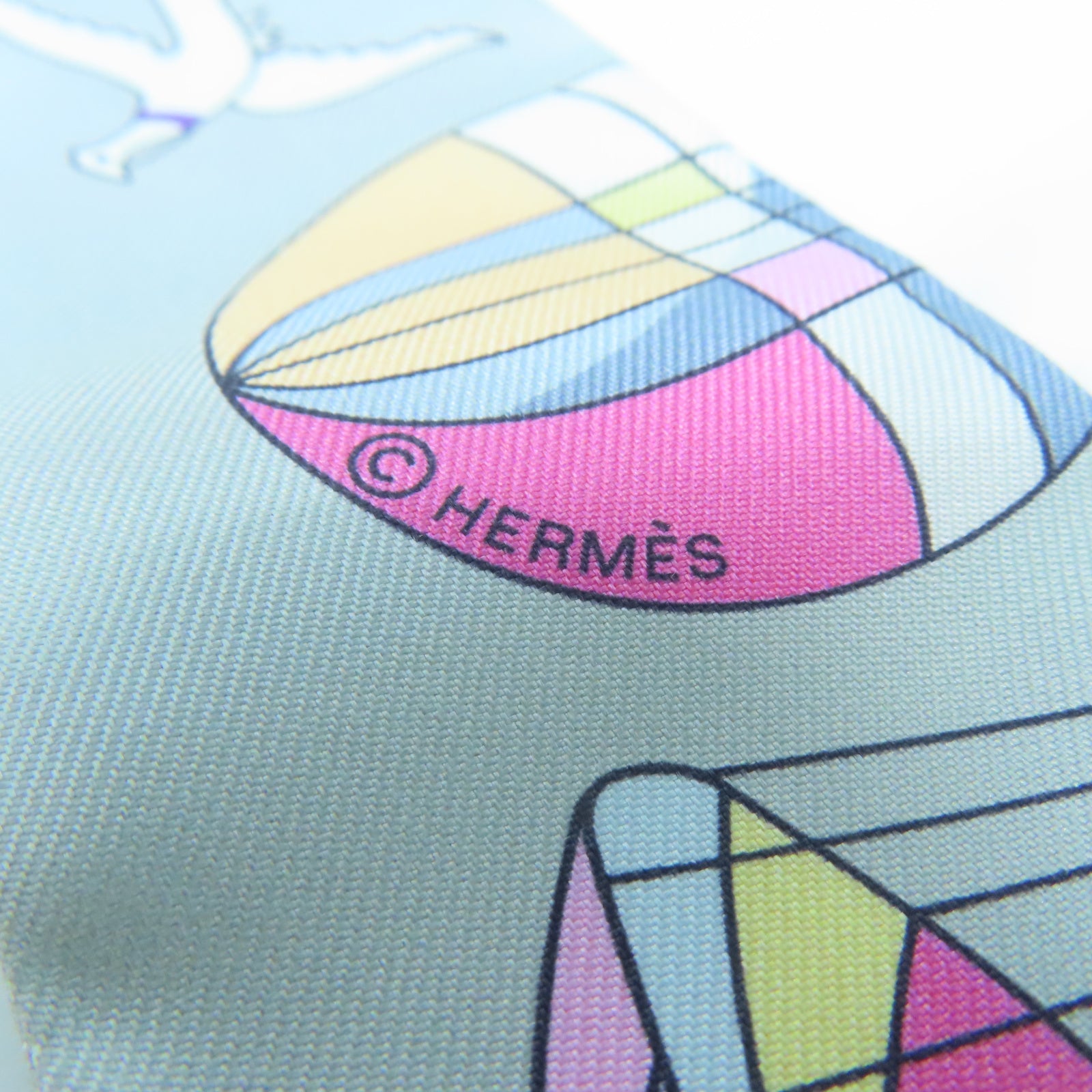 HERMES 【激減優惠】絲質Twilly絲巾紫色