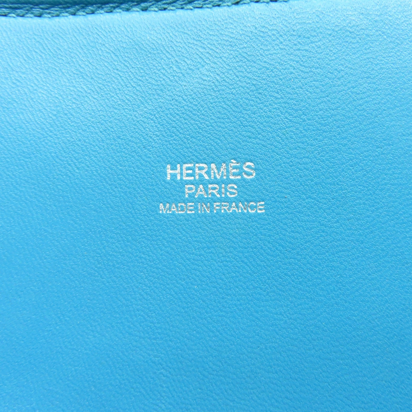 HERMES 【激減優惠】Clemence皮革Bolide 31銀扣手挽肩背兩用袋Blue Jean藍色