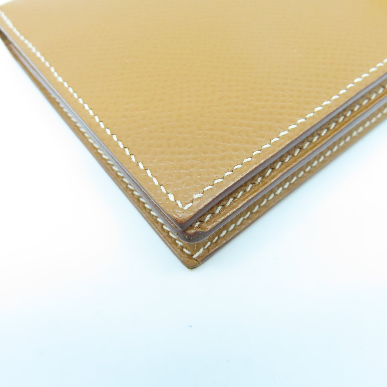 HERMES Veau Epsom Leather Bearn Long Wallet Gold Buckle Long Wallet Brown