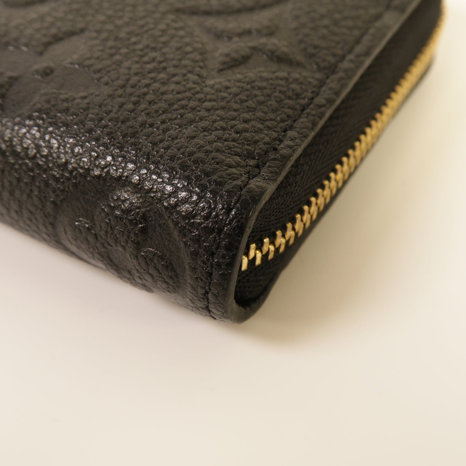 LOUIS VUITTON Monogram Empreinte Zippy Coin Purse金扣零錢包黑色