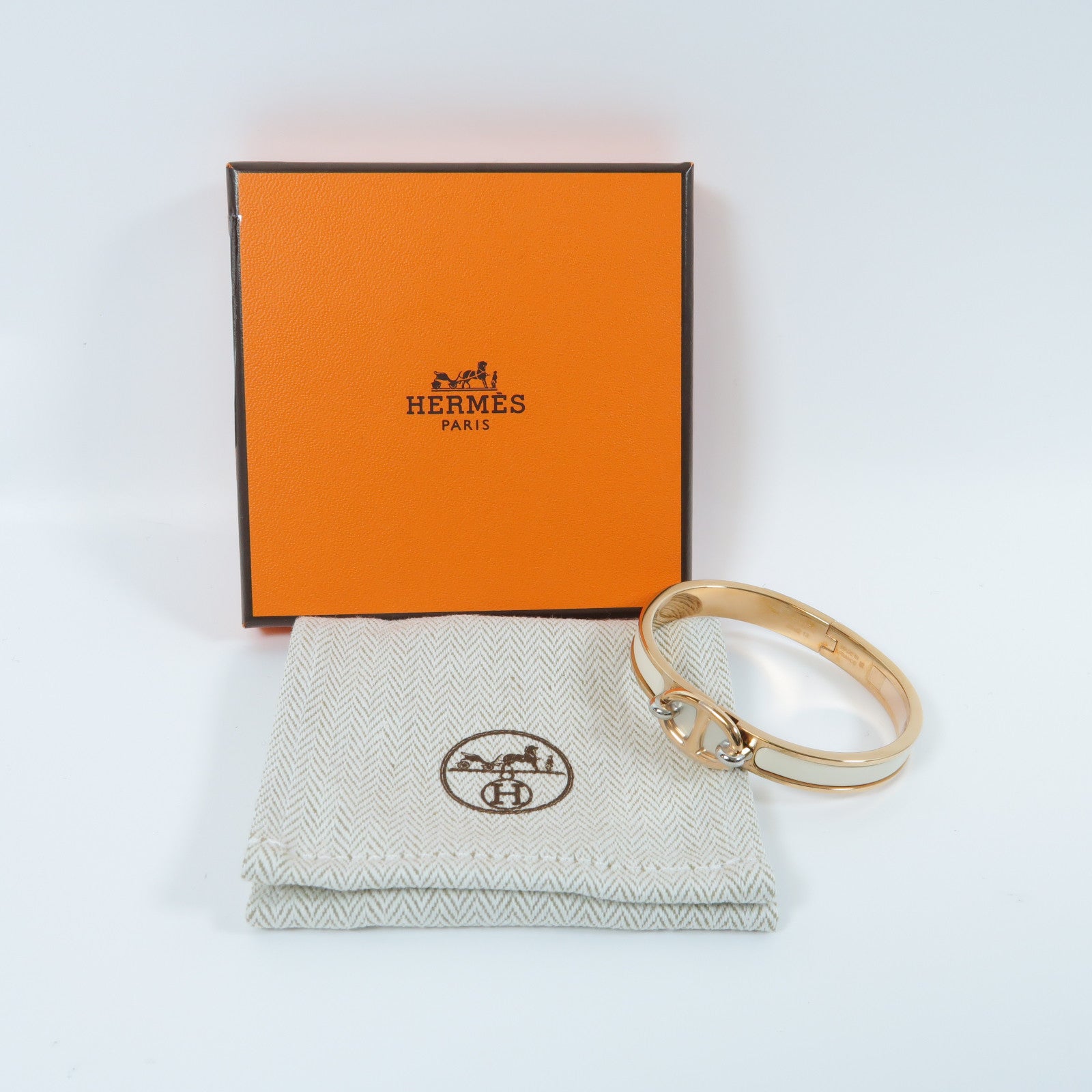 HERMES 金屬Mini Clic Chaine Ancre Bracelet金扣手鐲