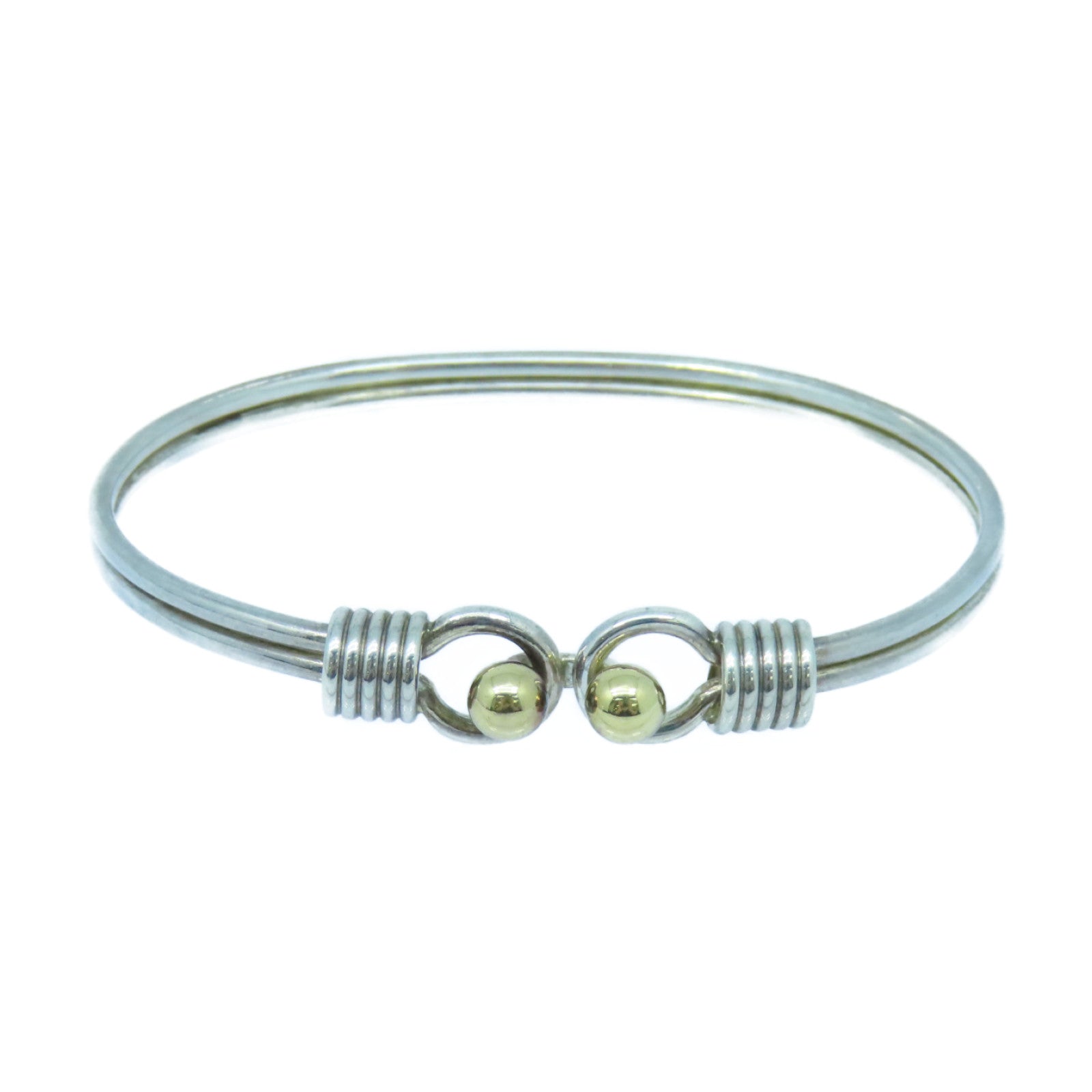 TIFFANY＆CO 925純銀/18K黃金Bangle手鐲銀色/金色