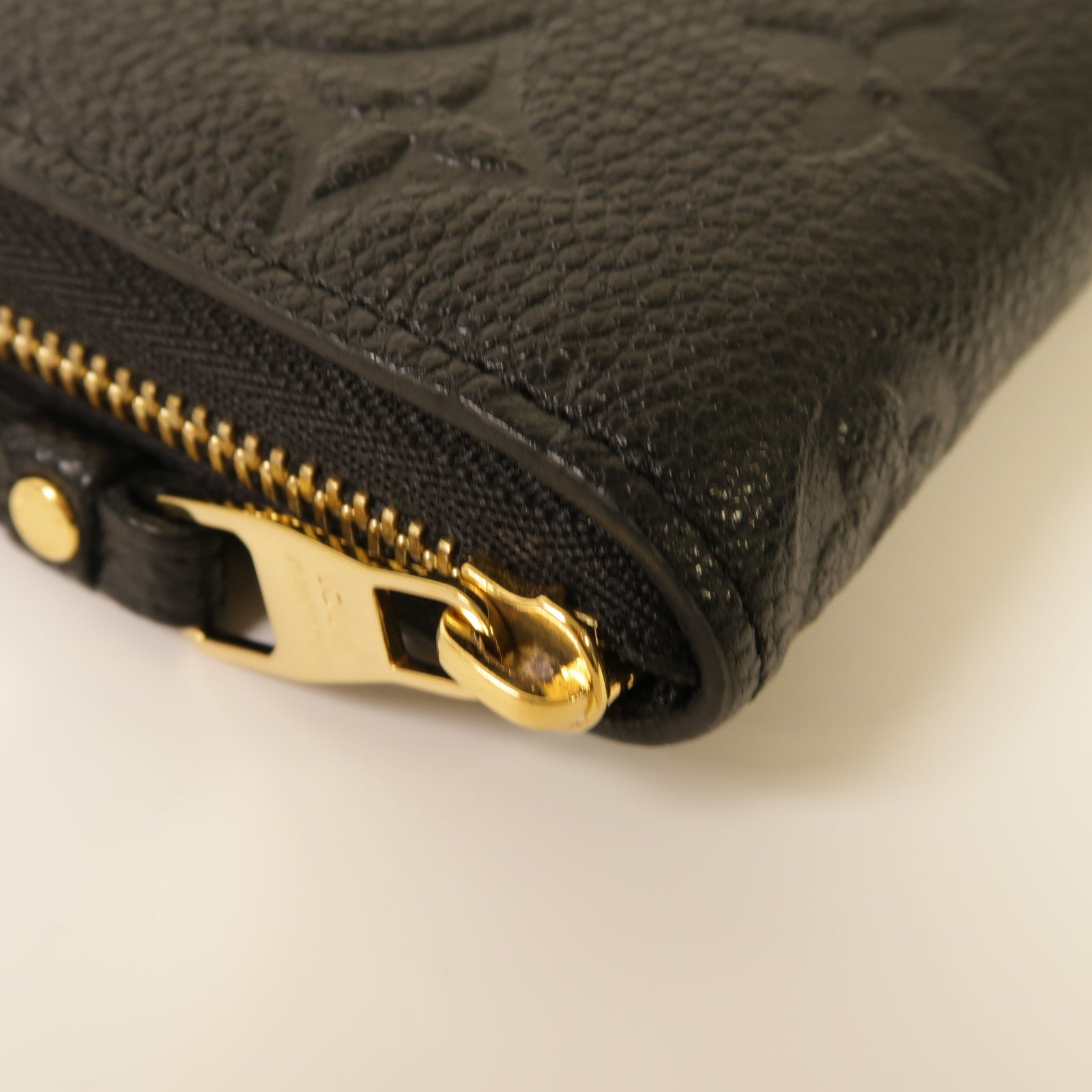 LOUIS VUITTON Monogram Empreinte Zippy Coin Purse金扣零錢包黑色