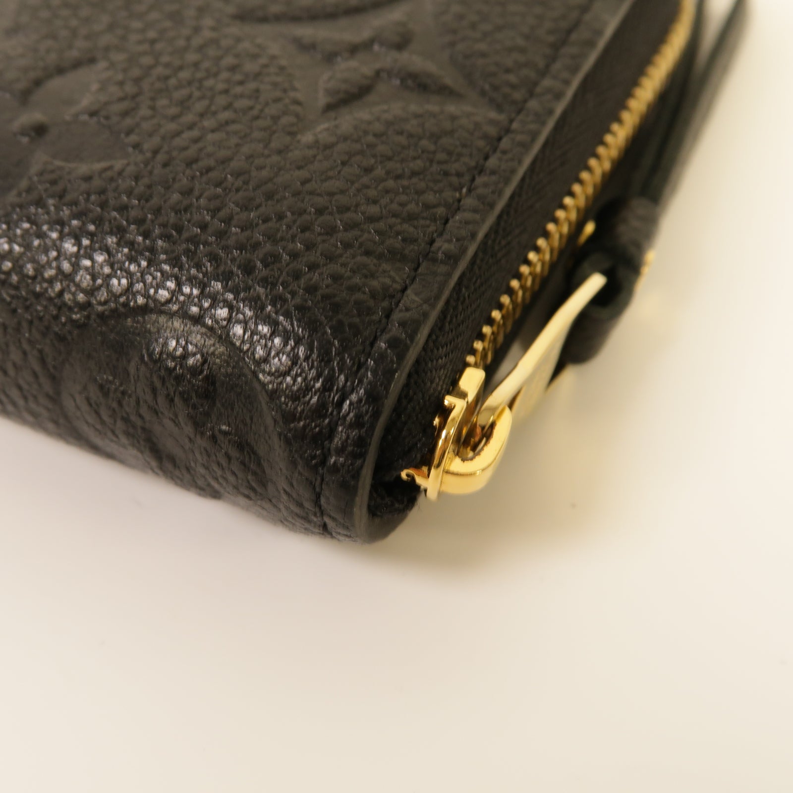 LOUIS VUITTON Monogram Empreinte Zippy Coin Purse金扣零錢包黑色
