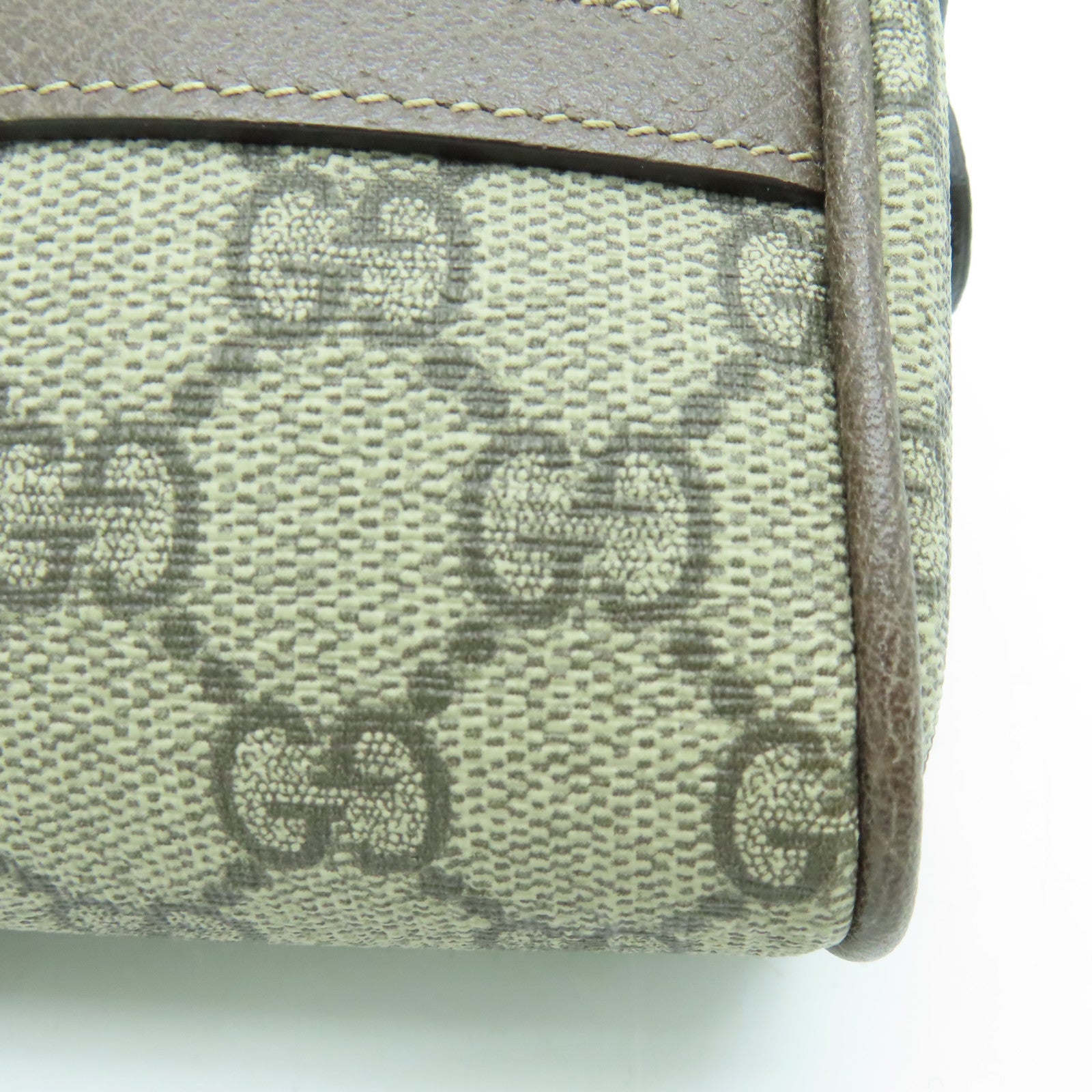 GUCCI Coated Canvas Waist Bag Gold Buckle Waist Bag Brown