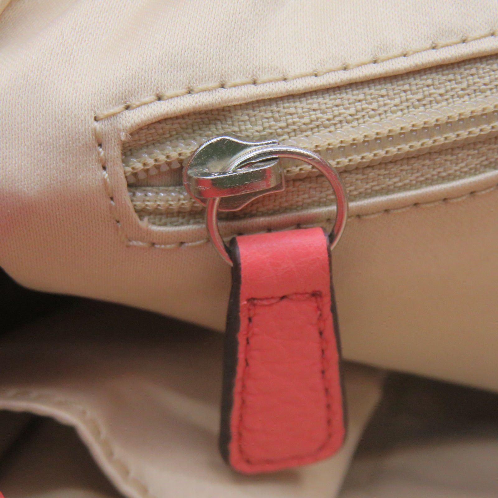 COACH 【激減優惠】牛皮皮革Shoulder Bag銀扣肩背袋粉紅色