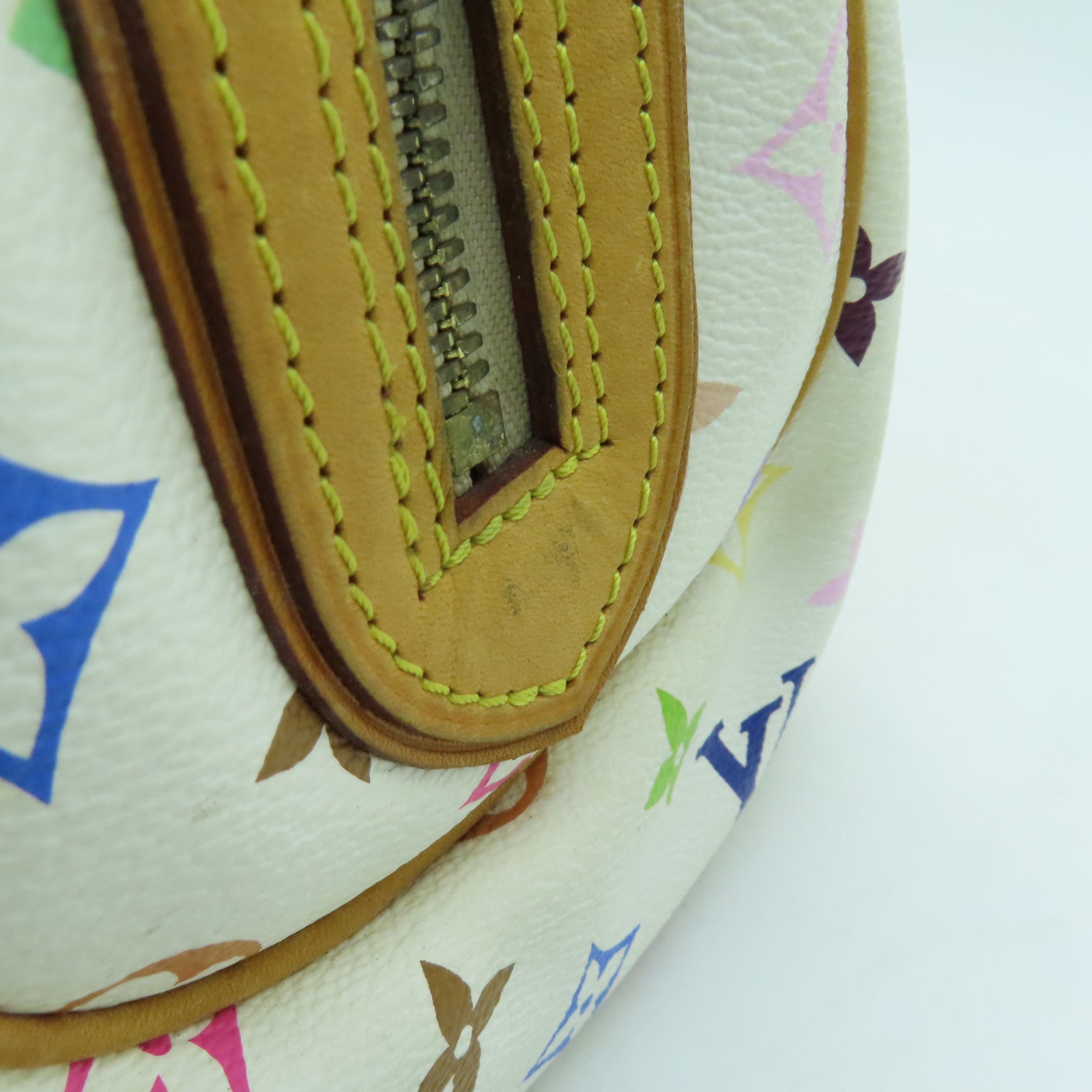 LOUIS VUITTON Monogram Multicolore Priscilla Gold Buckle Bag White/Color