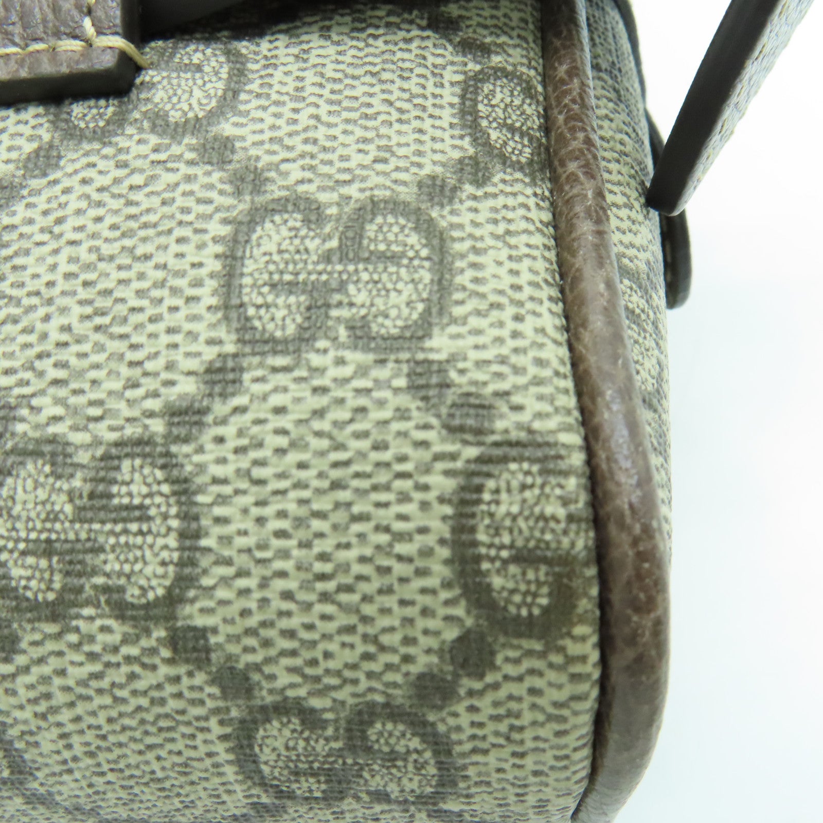 GUCCI Coated Canvas Waist Bag Gold Buckle Waist Bag Brown