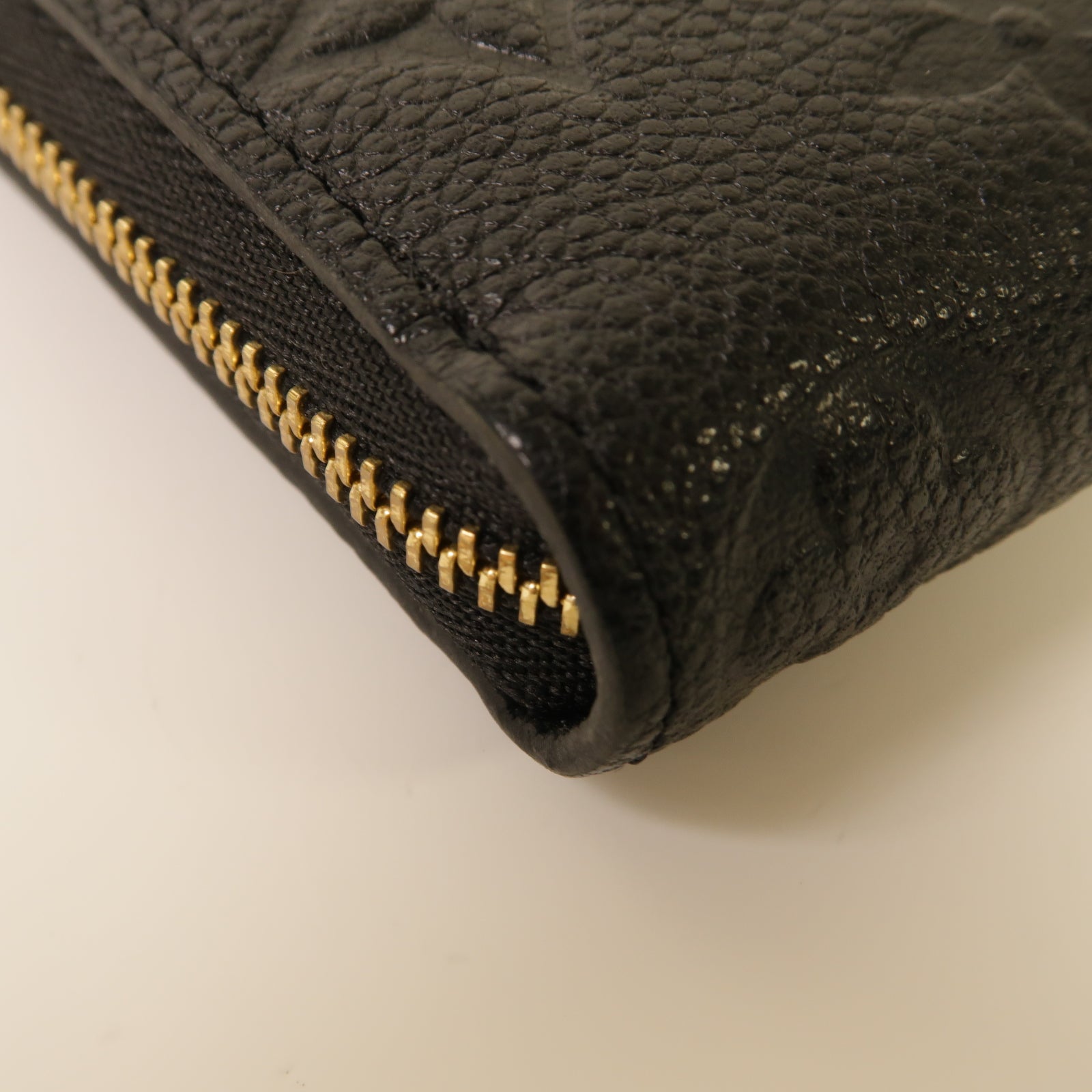 LOUIS VUITTON Monogram Empreinte Zippy Coin Purse金扣零錢包黑色